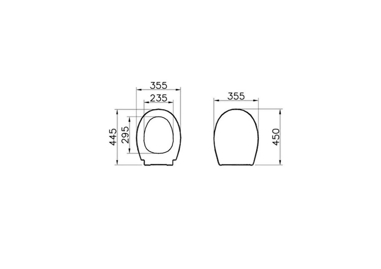 Vitra Ses Yok Kapak Model-1(Opal), Yavaş Kapanır, 84-003-019VitrA84-003-019Klozet Kapağı
