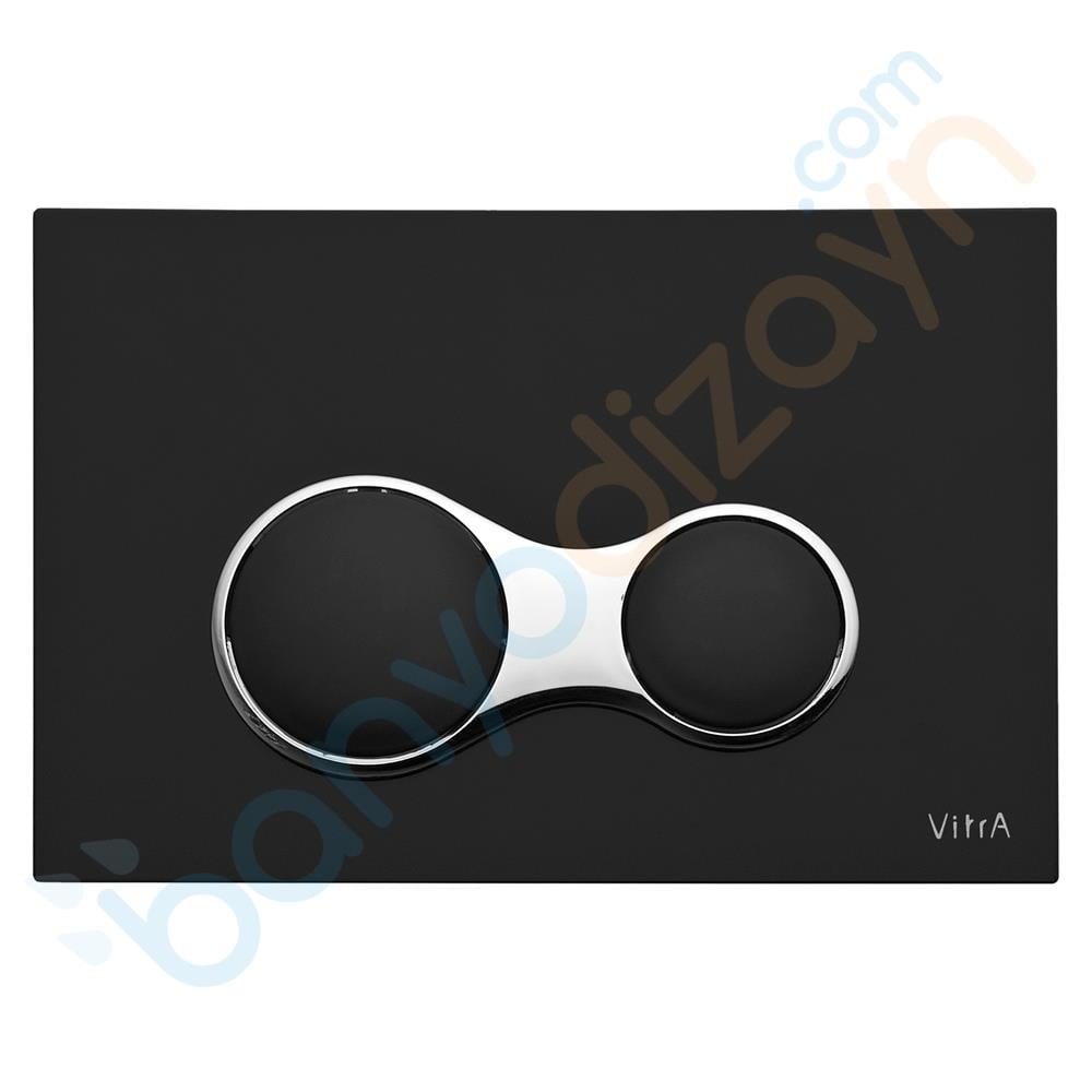 Vitra Sirius Kumanda Paneli, Mat Siyah-Parlak Krom, 740-0411 VitrA740-0411Kumanda Paneli