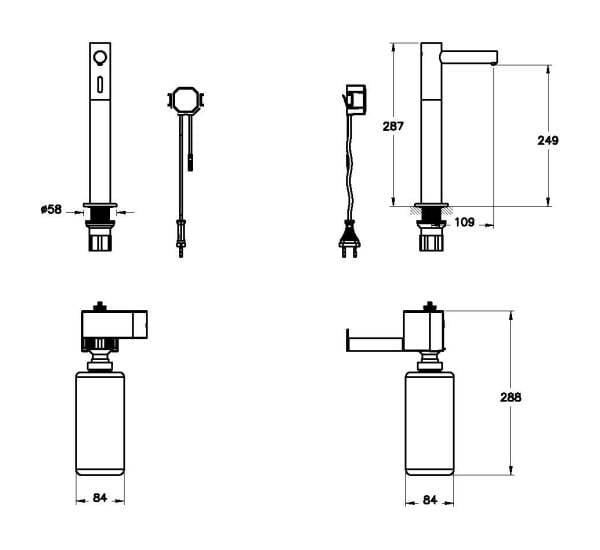 Vitra Sıvı Sabunluk, Origin, Yüksek Fotoselli, Elektrikli, Uzun, Mat Siyah, A4476036WTCVitrAA4476036WTCSıvı Sabunluk
