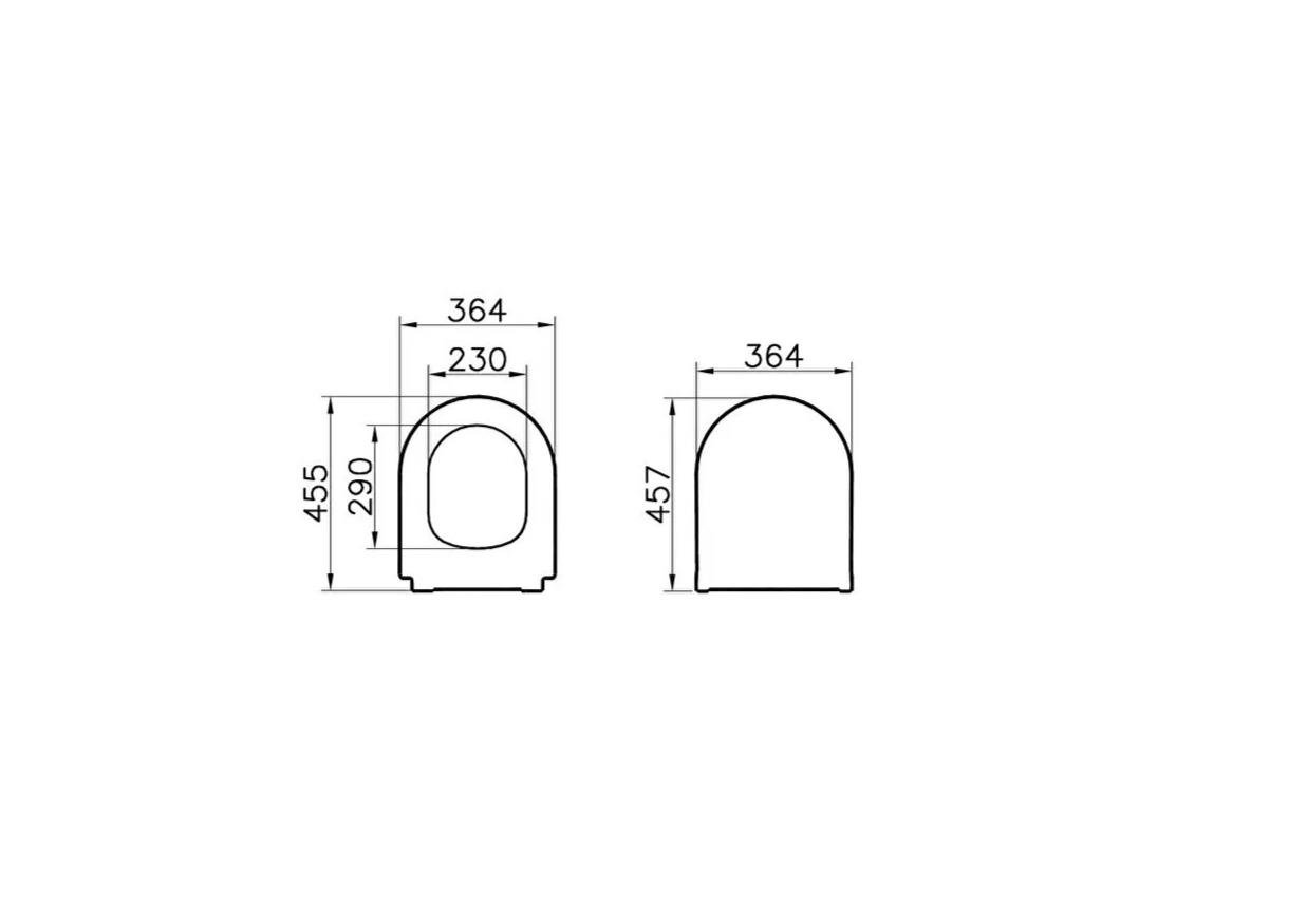Vitra Slim Ses Yok Kapak Model-2(Kemer-S50), Yavaş Kapanır, Kolay Sökülebilir 110-003R009VitrA110-003R009Klozet Kapağı