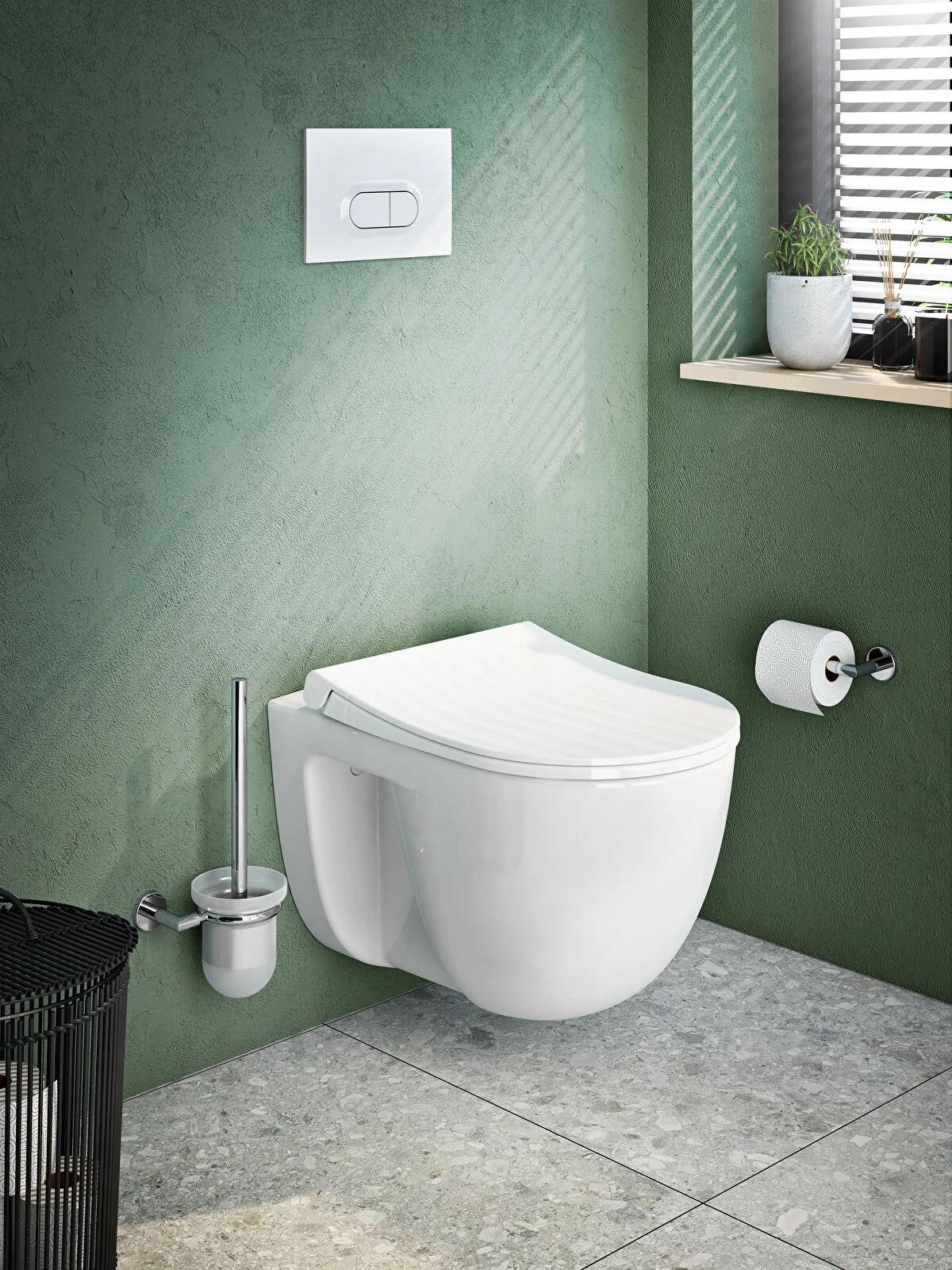 Vitra Slim Ses Yok Kapak Model-2(Kemer-S50), Yavaş Kapanır, Kolay Sökülebilir 110-003R009VitrA110-003R009Klozet Kapağı