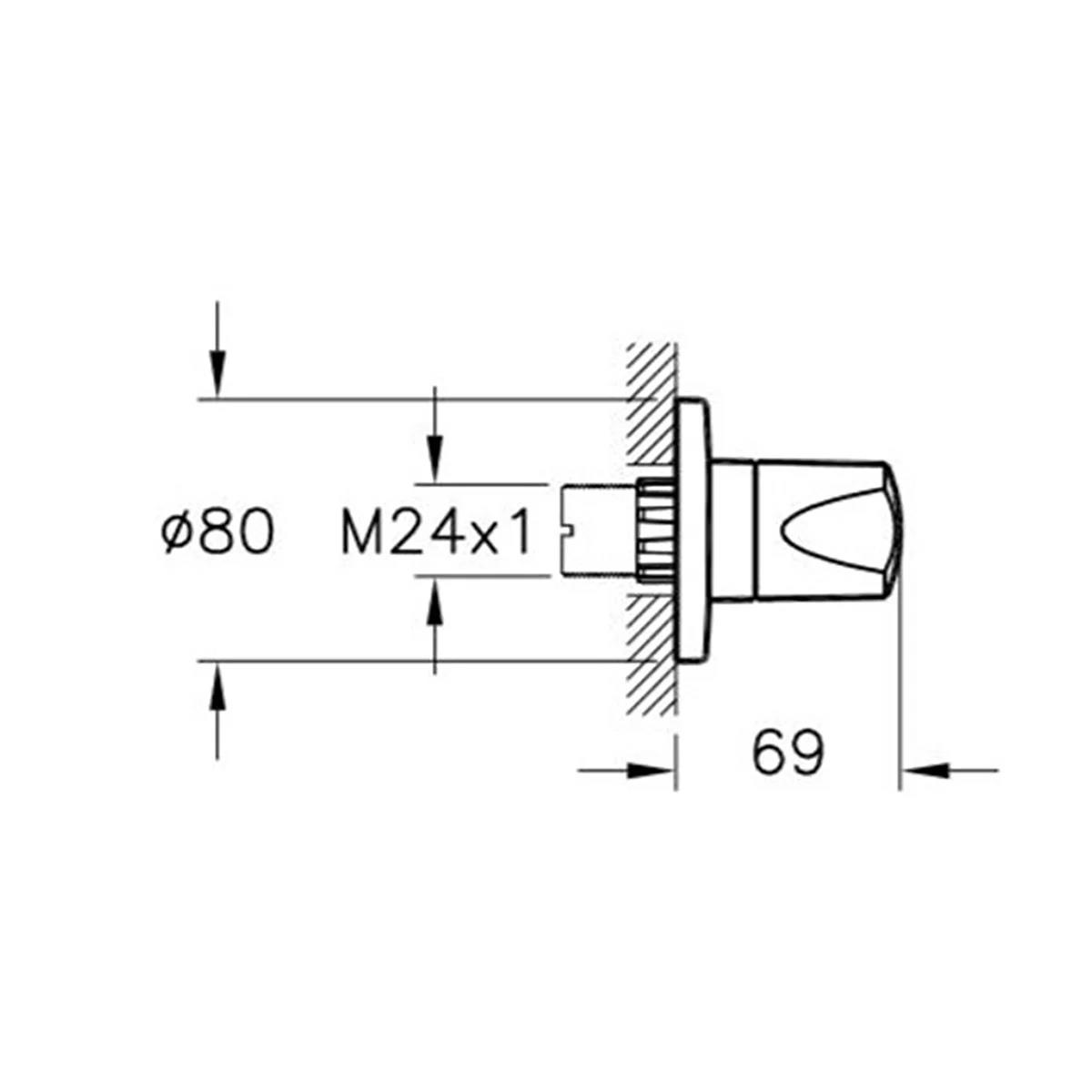 Vitra Stop Valf, Origin, Ankastre (Sıva Üstü Grubu) A41458VitrAA41458Klozet Tamamlayıcı Ürünler