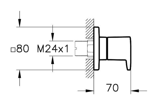 Vitra Stop Valf, Root Square, Ankastre, A4272929VitrAA4272929Klozet Tamamlayıcı Ürünler