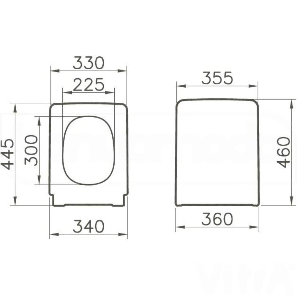 Vitra T4-Frame Yavaş Kapanan Klozet Kapağı, Mat Siyah, 96-083-009VitrA96-083-009Klozet Kapağı