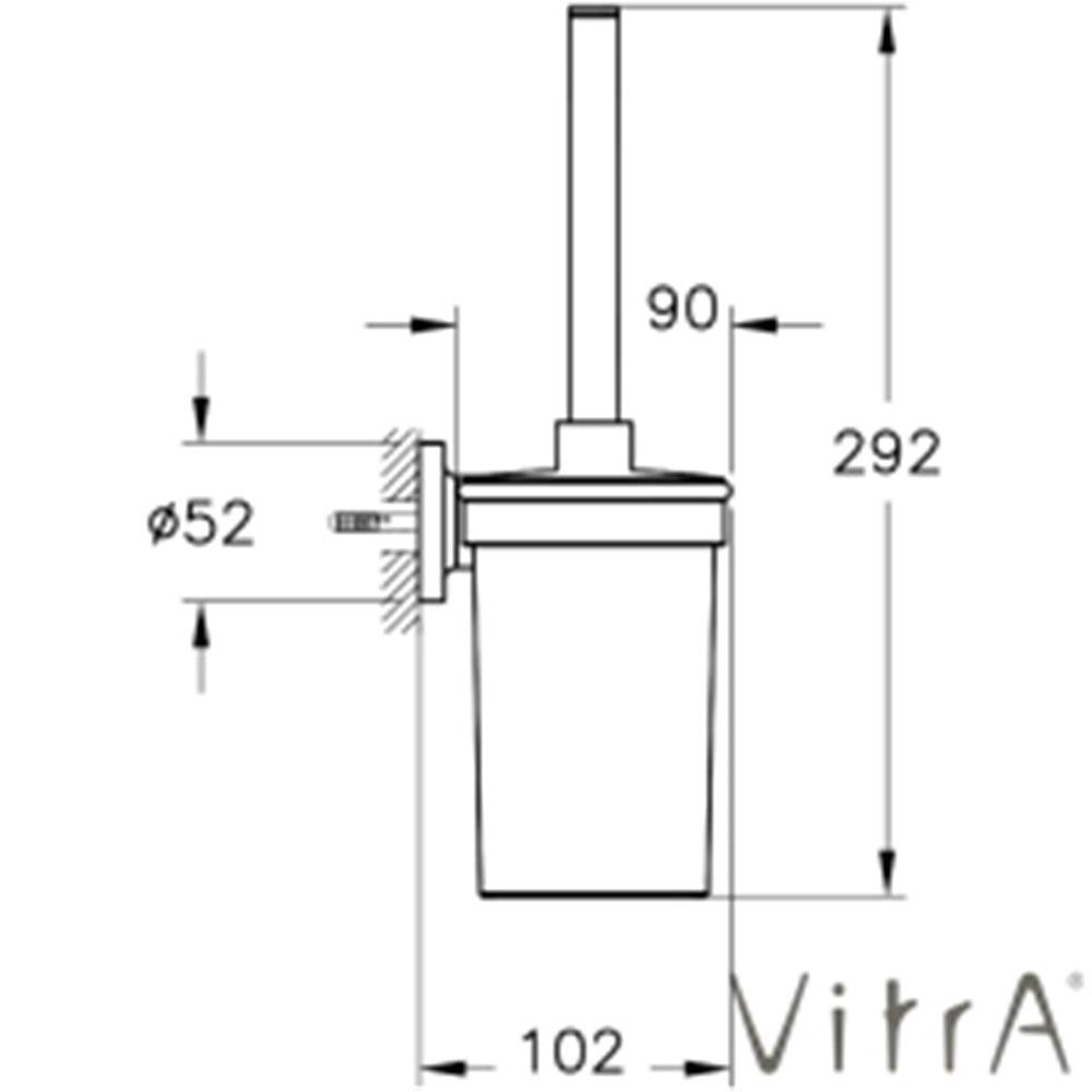 Vitra Tuvalet Fırçalığı, Ilia, Duvardan, A44201VitrAA44201Tuvalet Fırçalığı