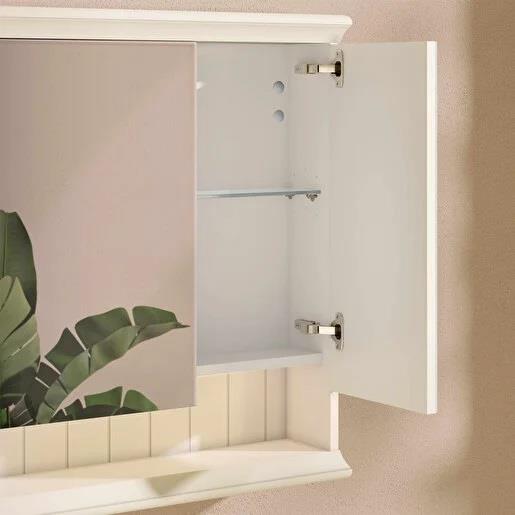 Vitra Valarte Dolaplı Ayna Led Aydınlatmalı, 80 Cm, Mat Beyaz 62231VitrA62231Ayna Ve Dolaplı Aynalar