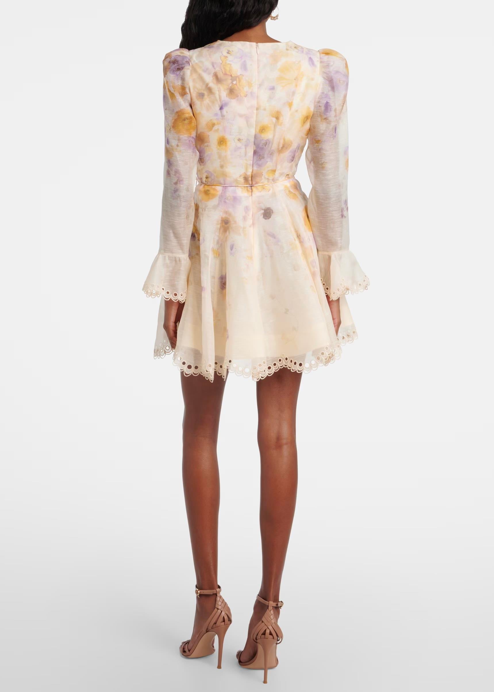 Çiçek Desenli Mini Elbise