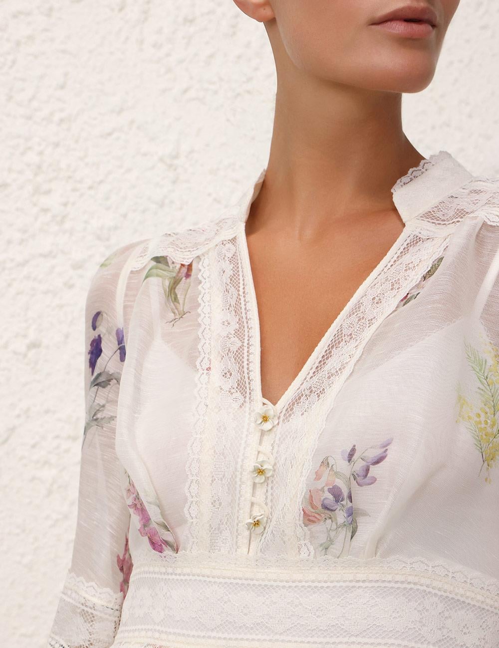 Çiçek Desenli Mini Elbise