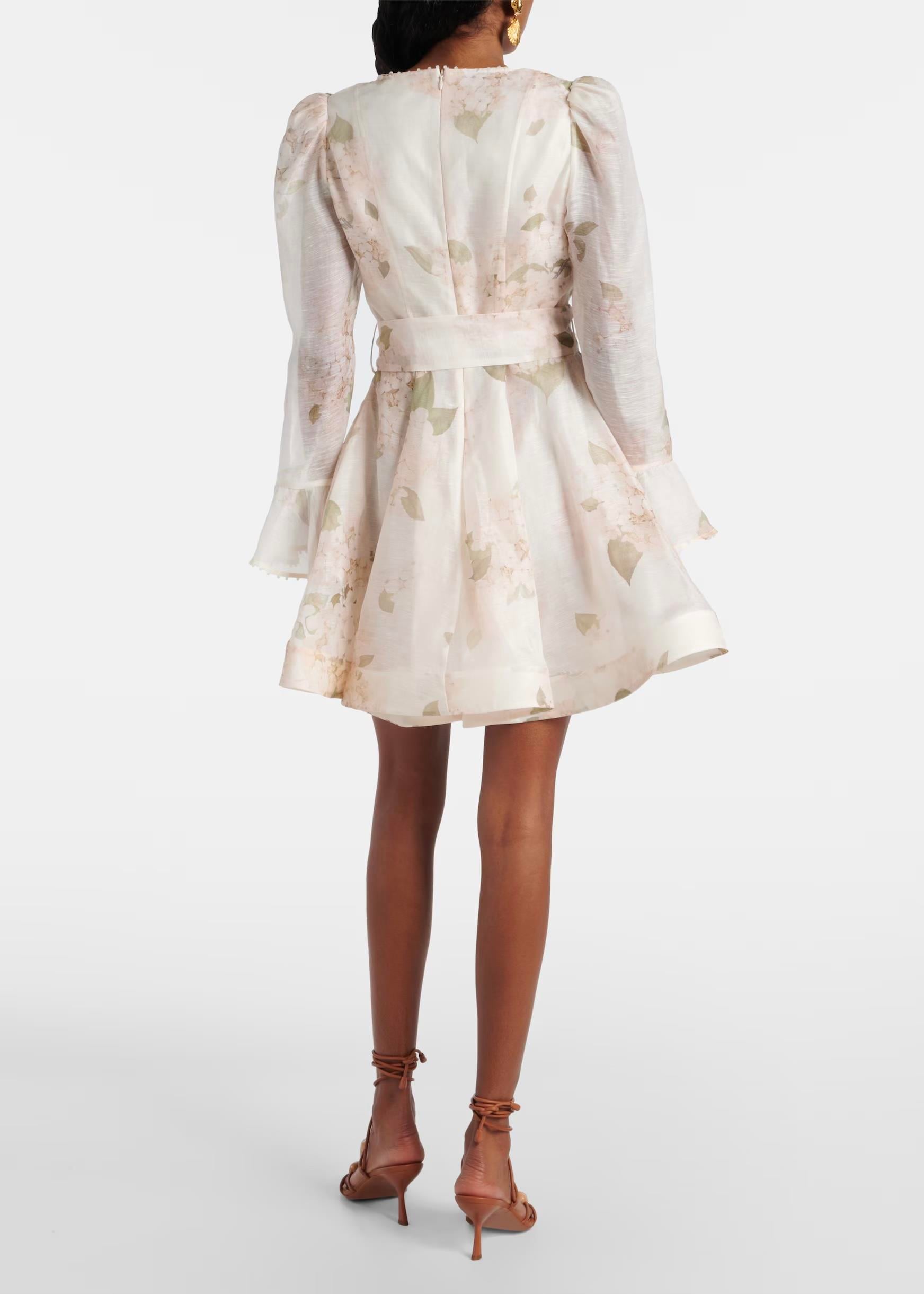 Çiçek Desenli Mini Elbise