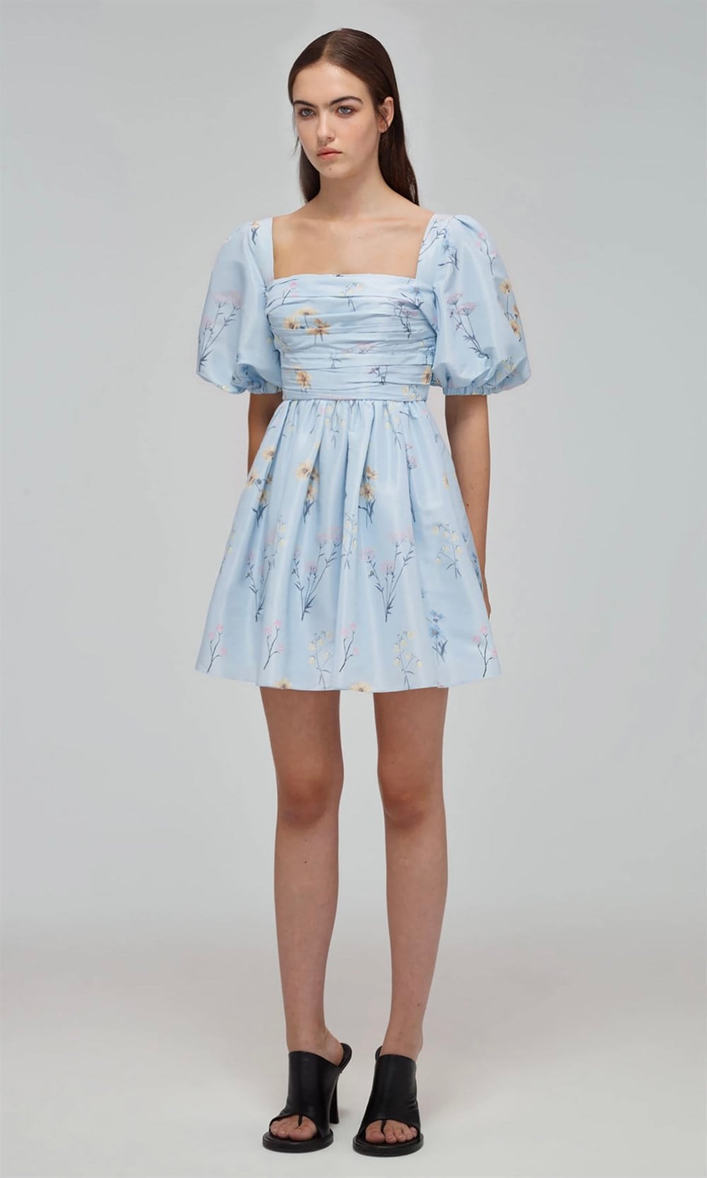 Çiçek Desenli Mini Elbise