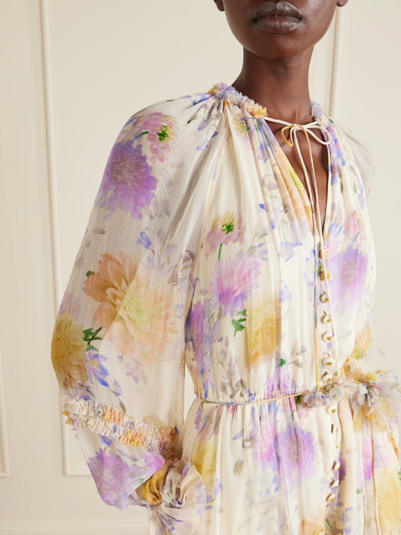 Çiçek Desenli Mini Tulum