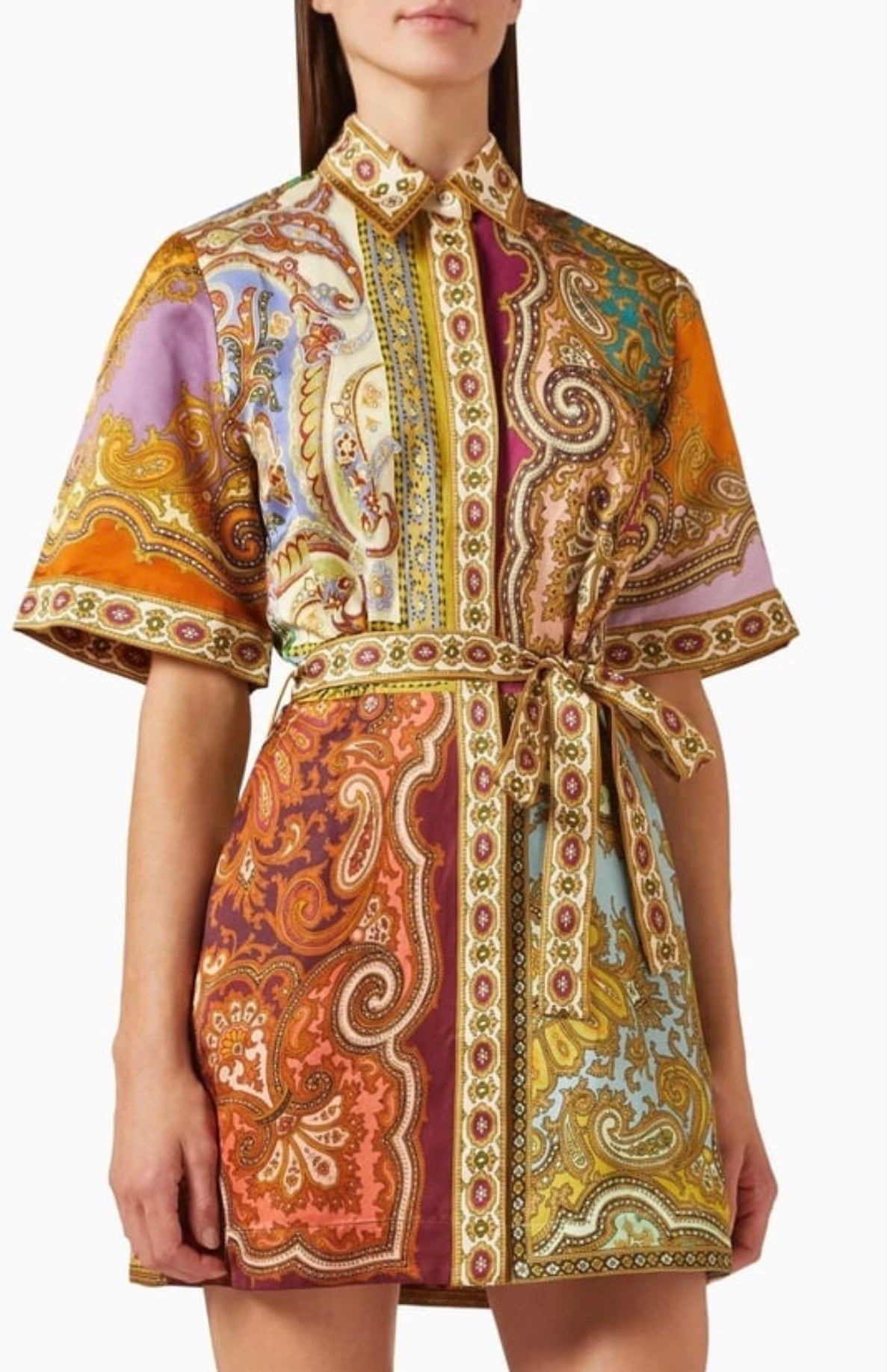 Desenli Mini Elbise