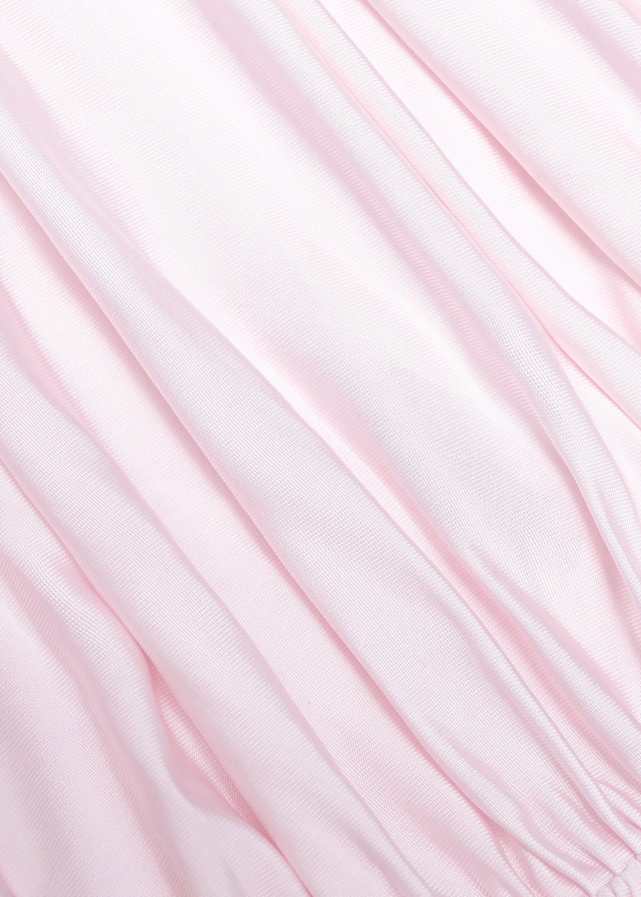 Drapeli Pembe Maksi Elbise