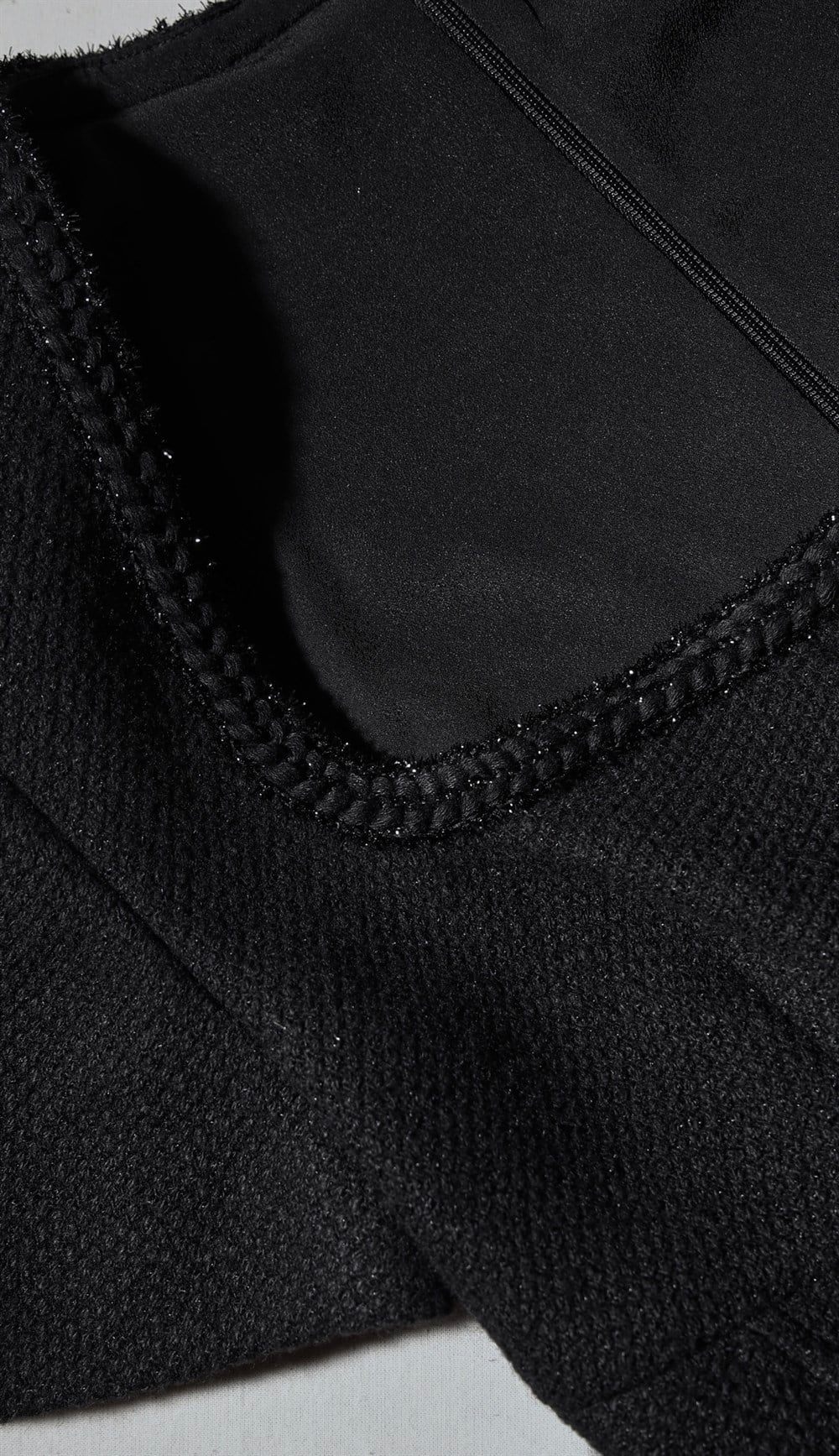 Gold Düğmeli Siyah Mini Elbise