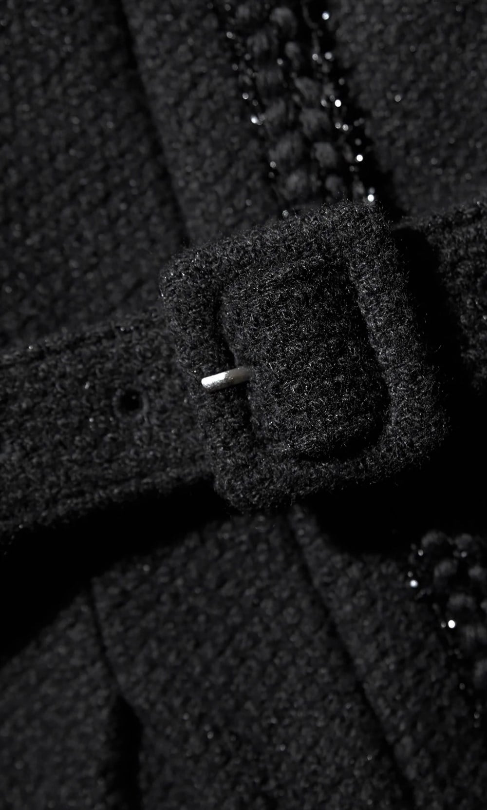 Gold Düğmeli Siyah Mini Elbise