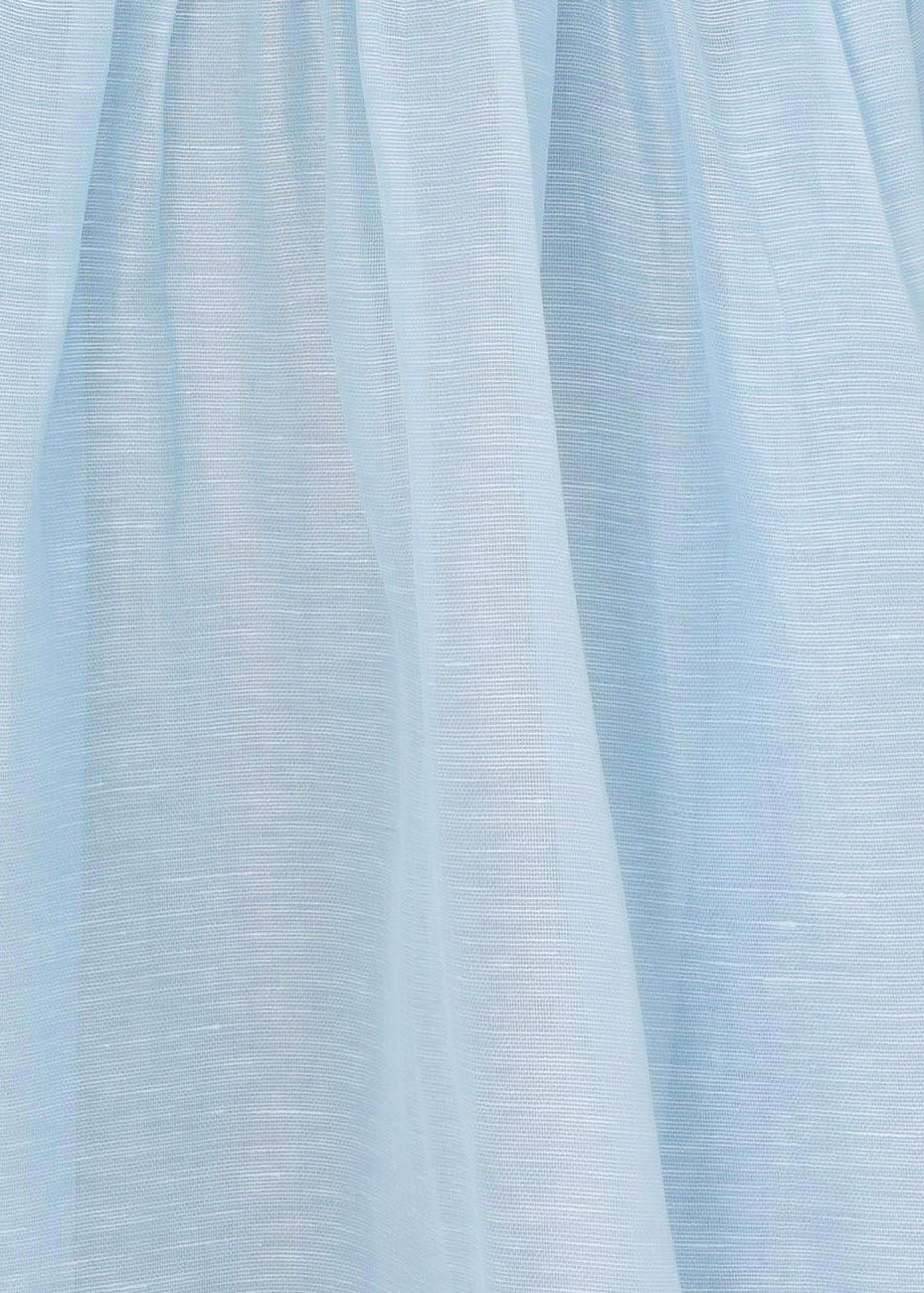 İp Askılı Mavi Midi Elbise