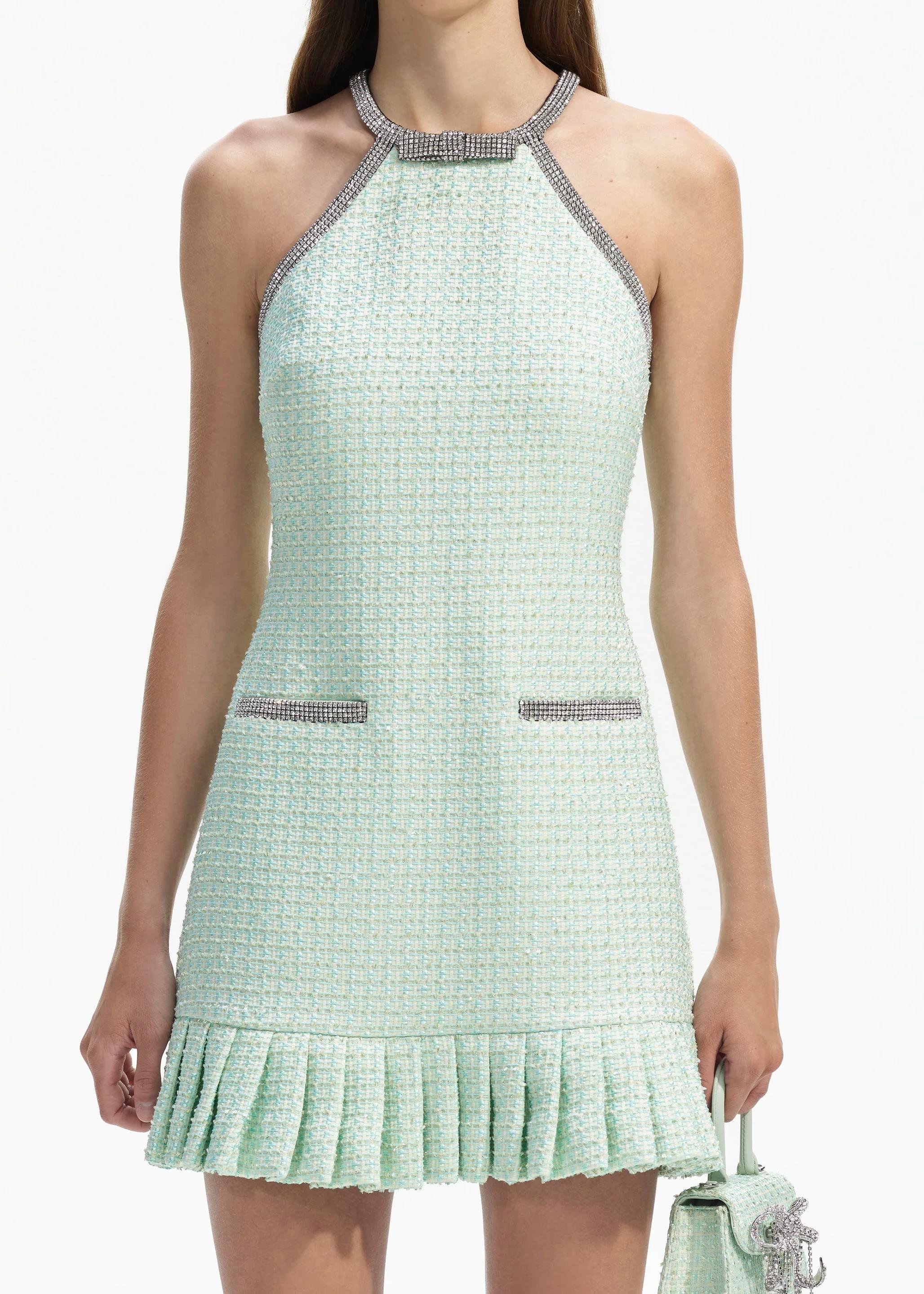 Kristal Taş Detaylı Mni Elbise