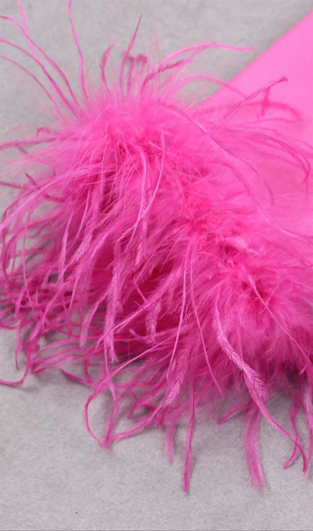 Otriş Detaylı Pembe Mini Elbise