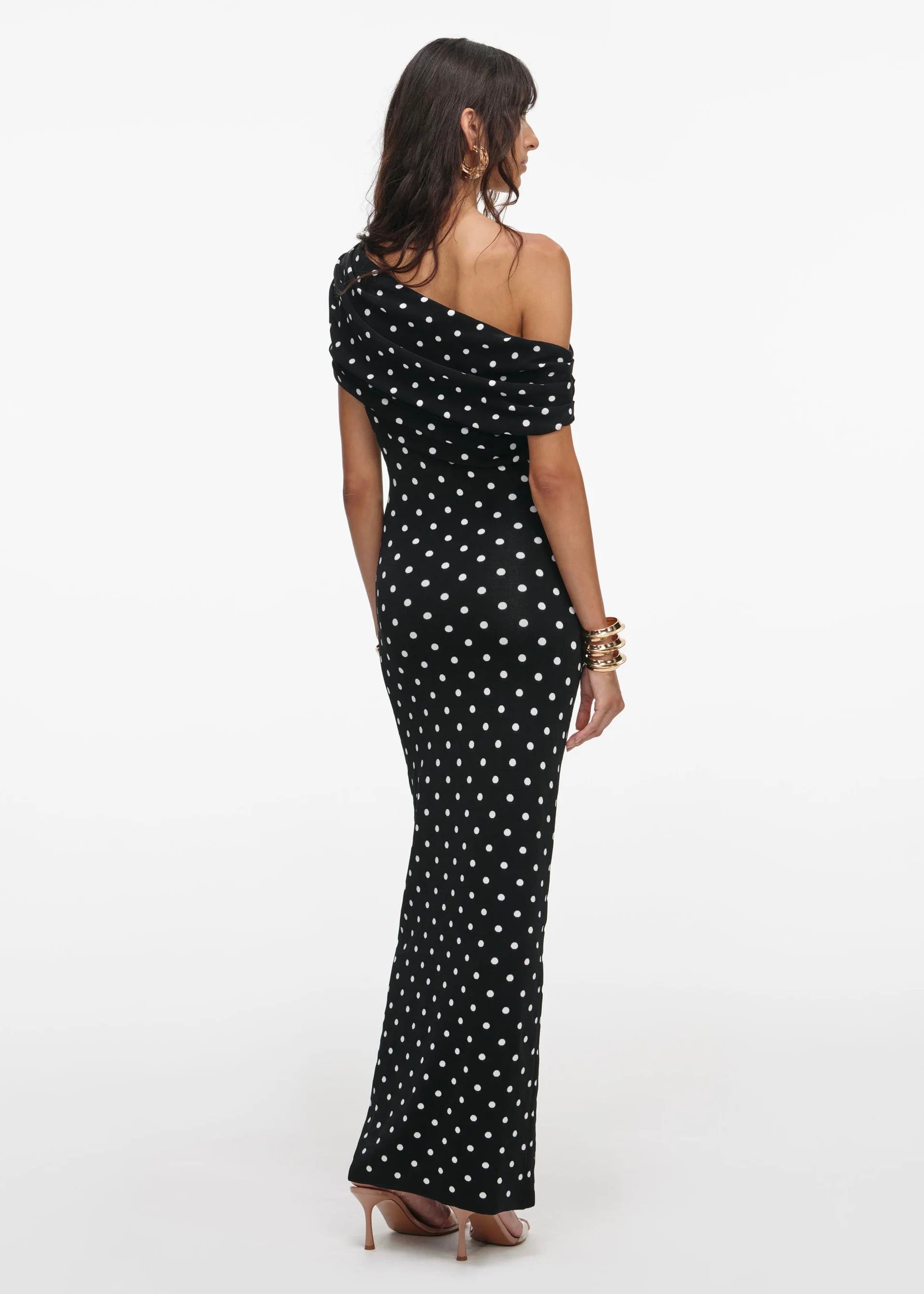 Puantiyeli Midi Elbise