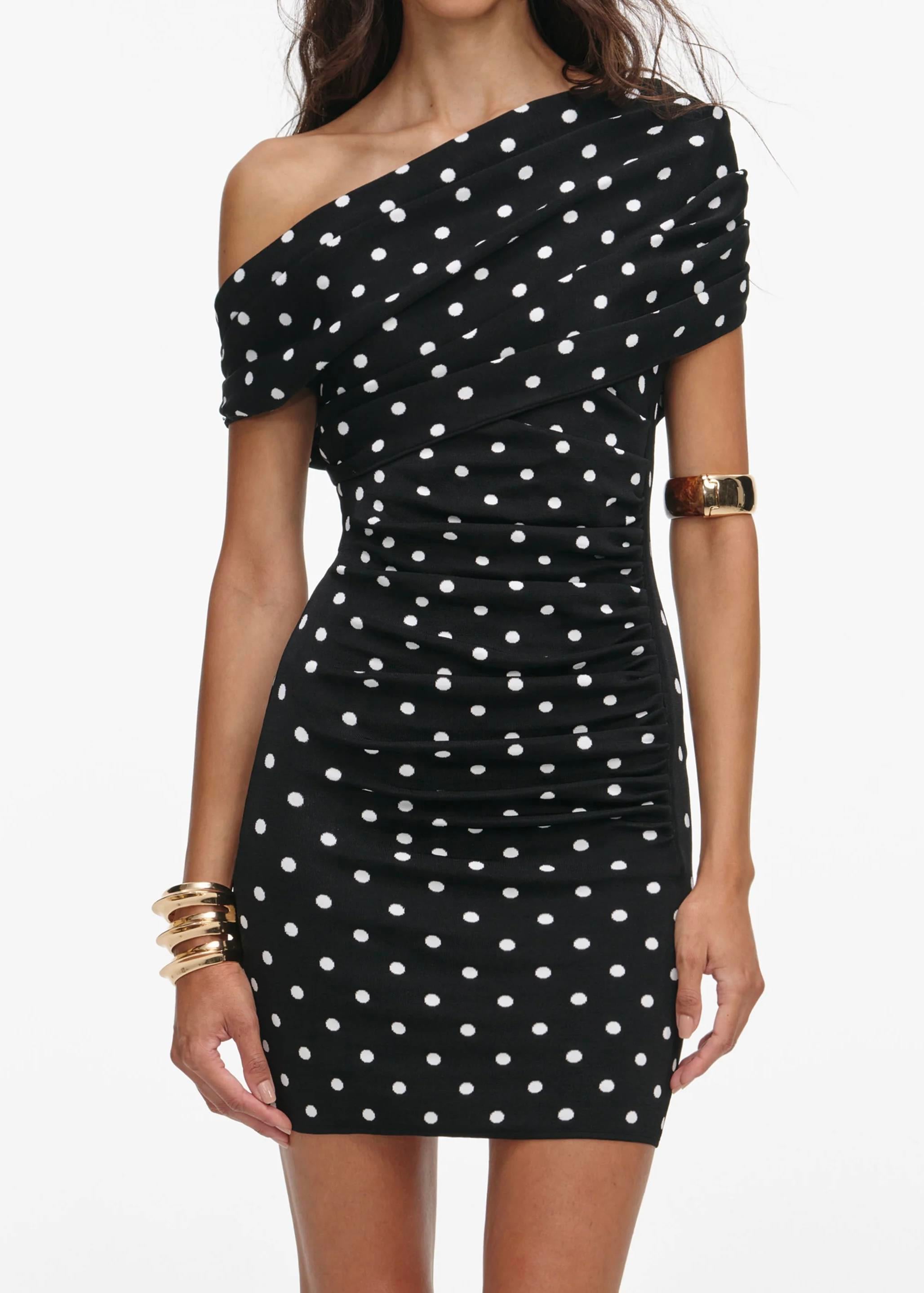 Puantiyeli Mini Elbise