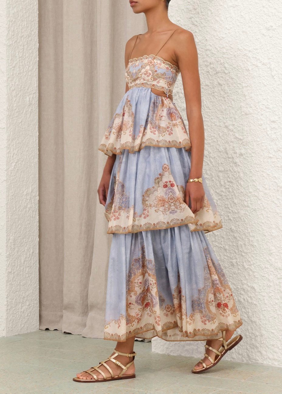 Sırtı Bağlamalı Midi Elbise