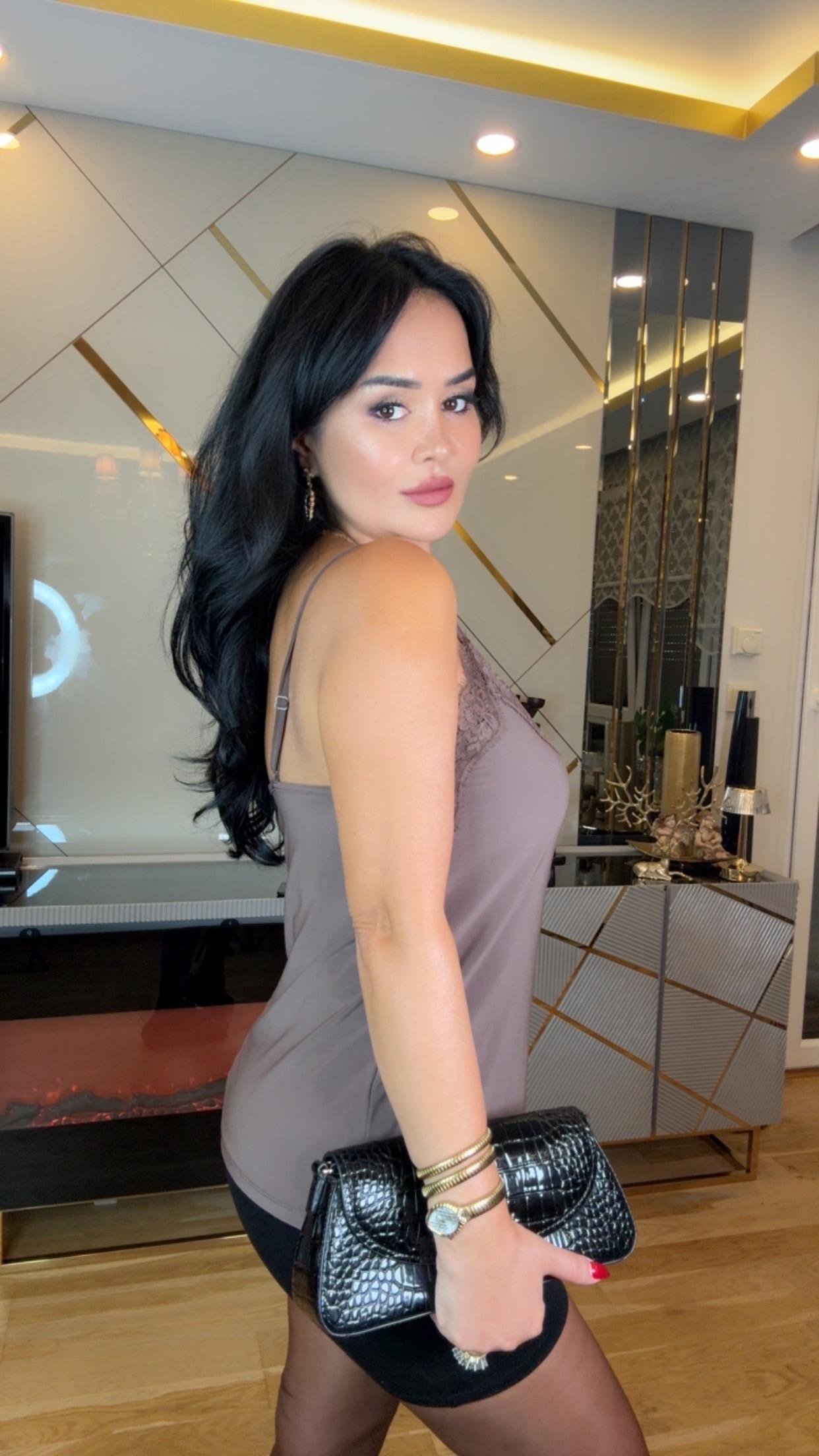 2547  Kahverengi İp Askılı  Bluz 2547