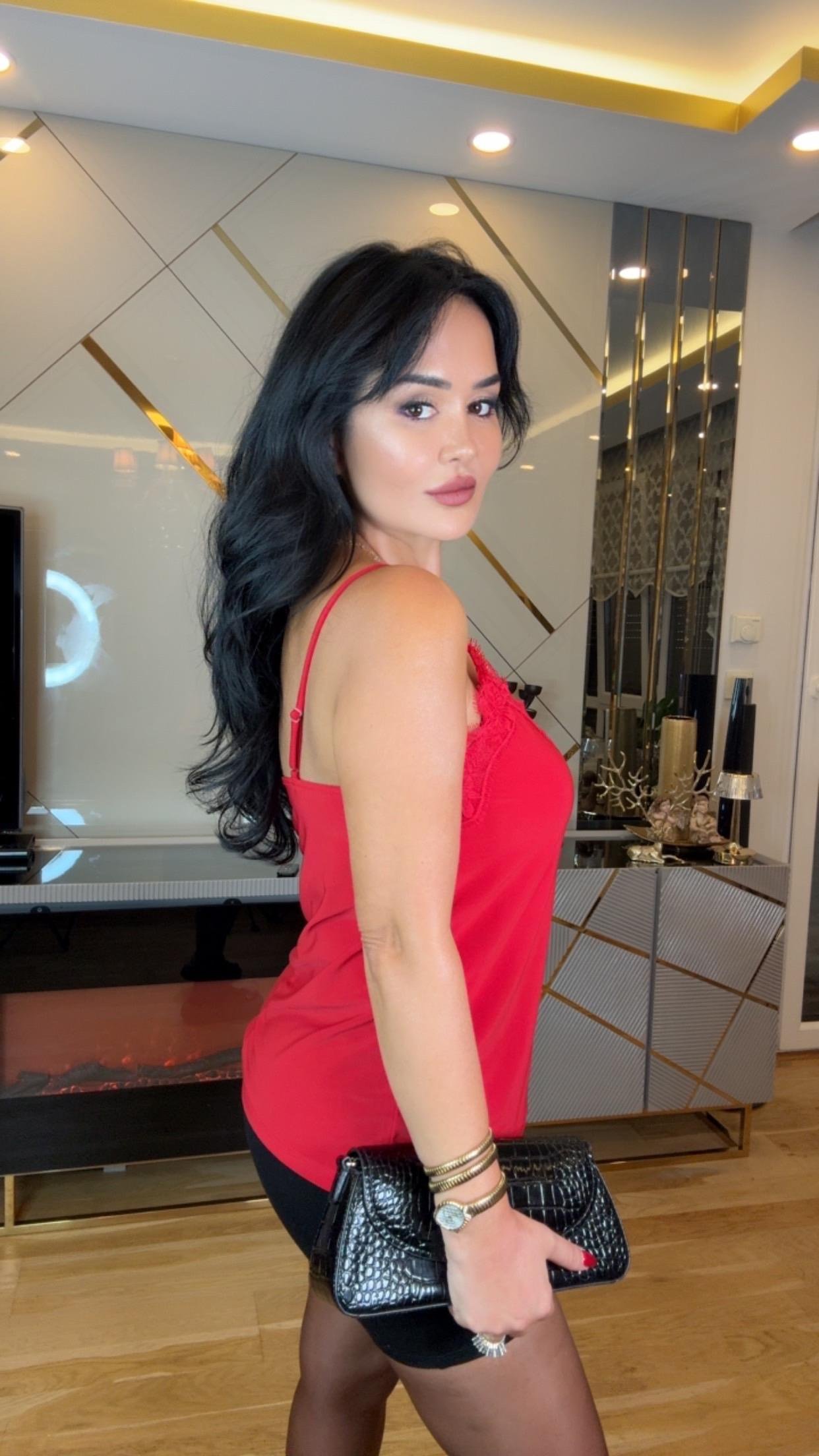 2547   Kırmızı   İp Askılı  Bluz2547