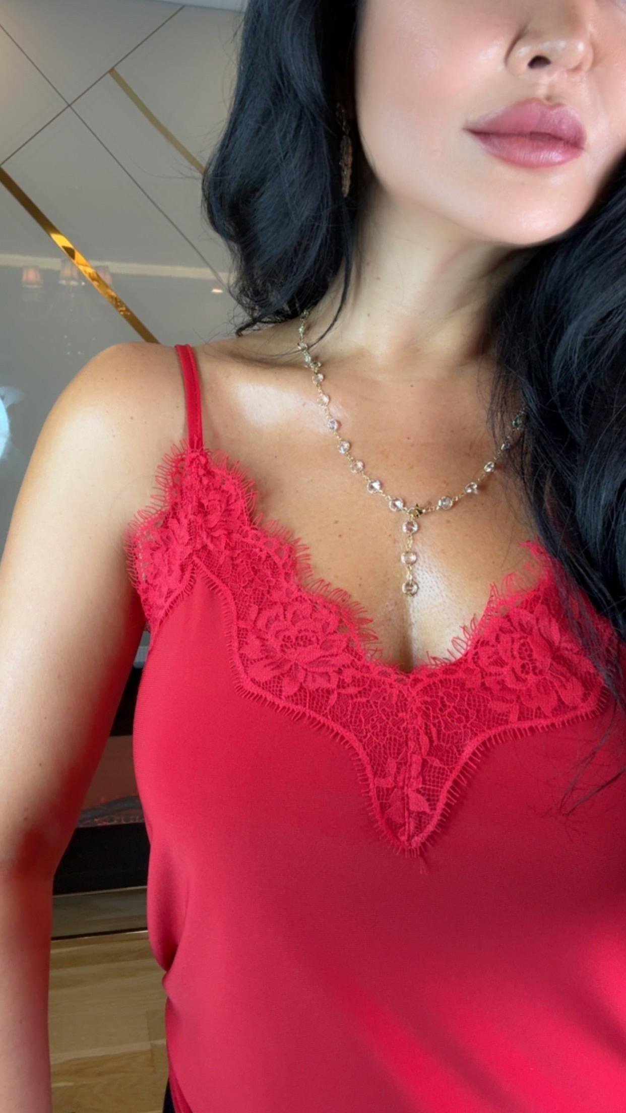 2547   Kırmızı   İp Askılı  Bluz2547