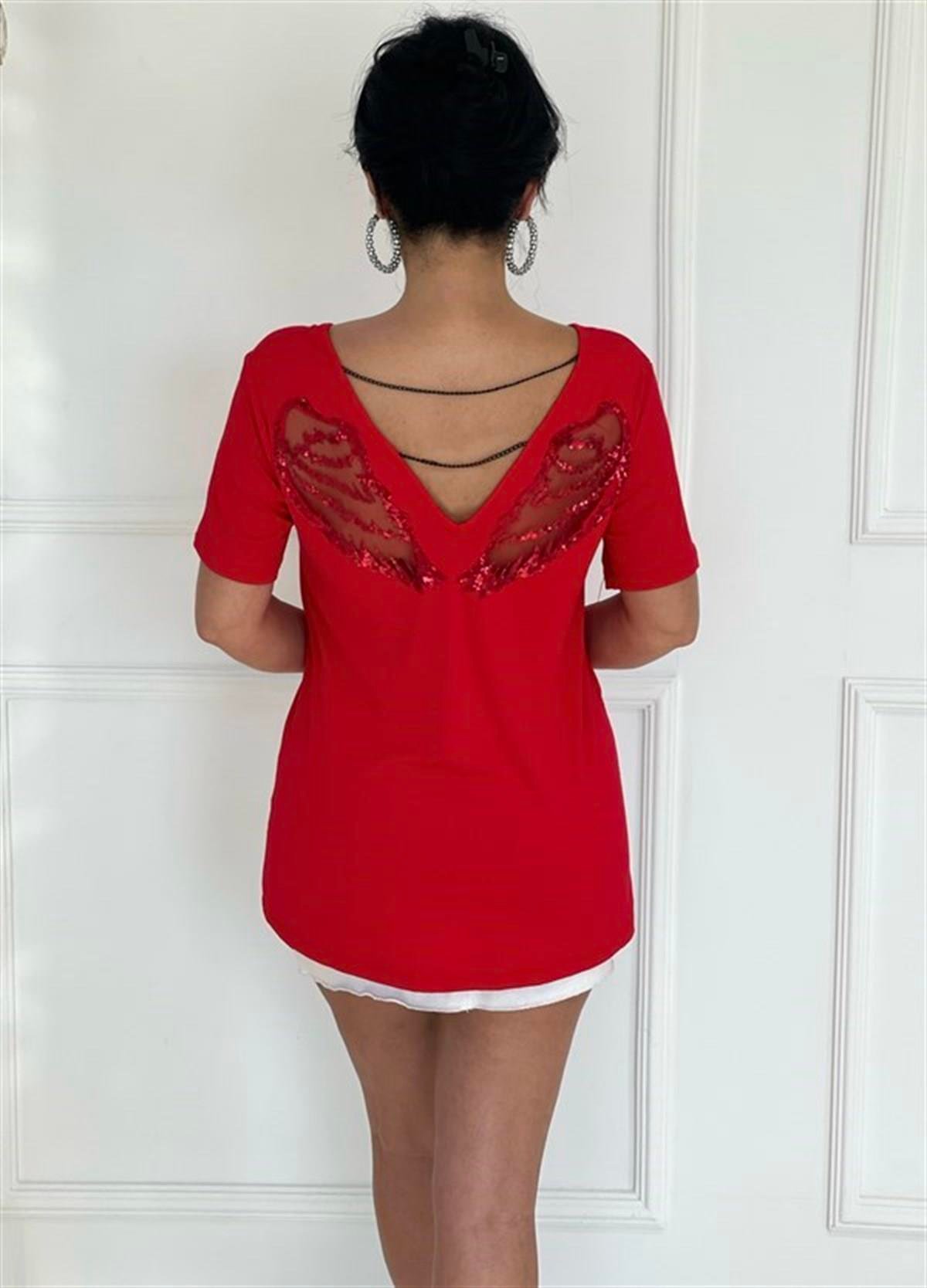 3537 KANAT DETAYLI PEMBE BLUZnjg78tıh