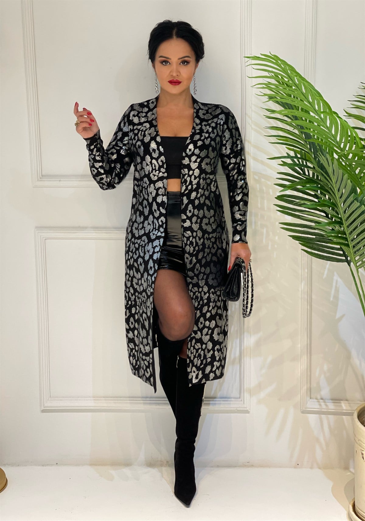 3801 GÜMÜŞ leopar  hırkahyshsywsyw