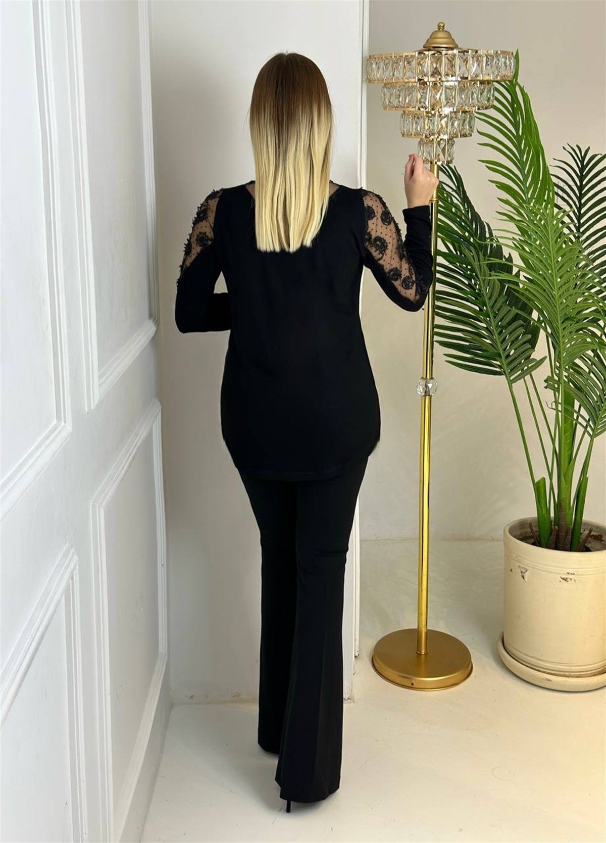 3963 v yaka kol detaylı bluzssdfgv