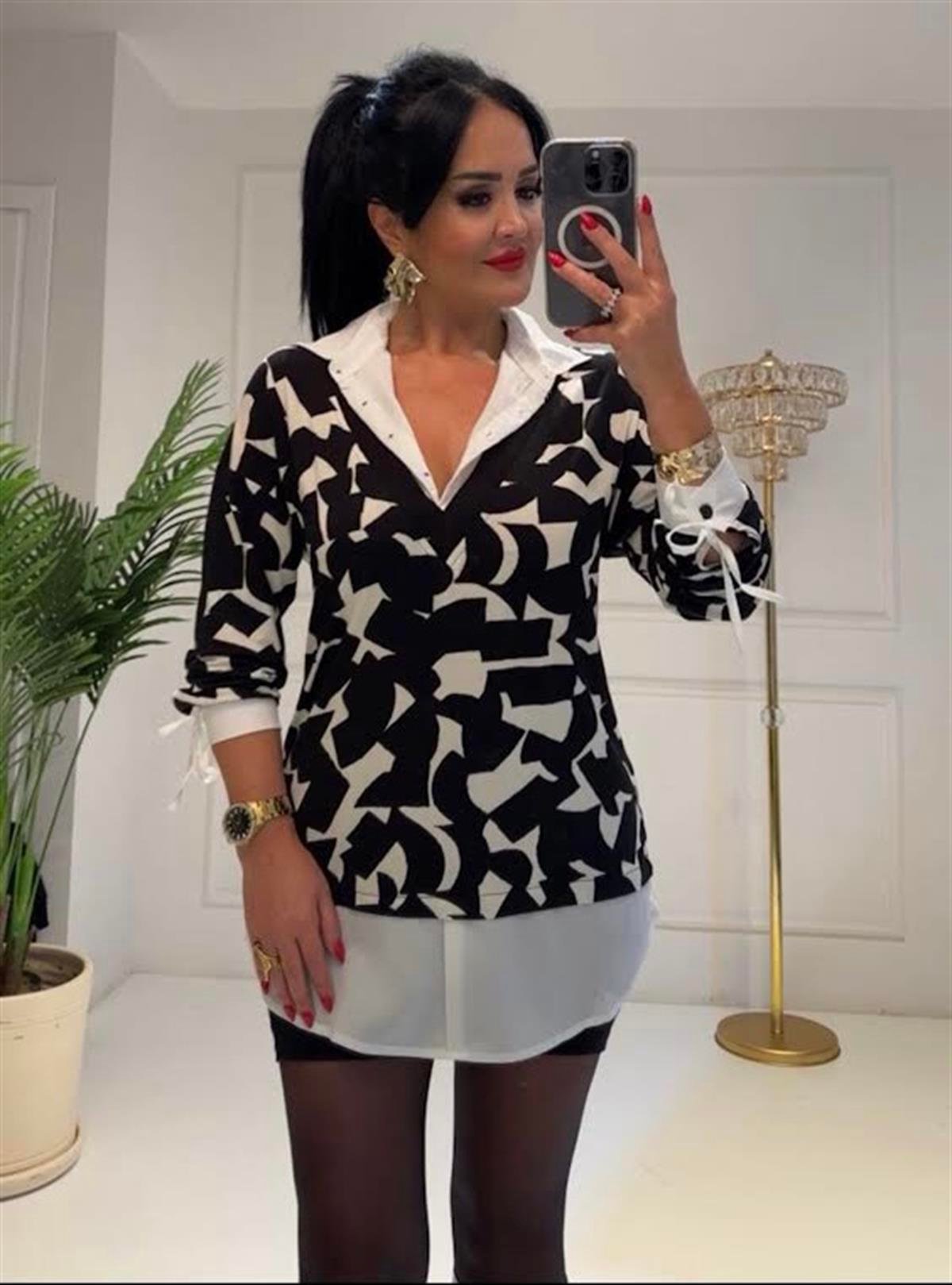 4003   Gömlek  yaka şekilli  tunikFVGFGFGD