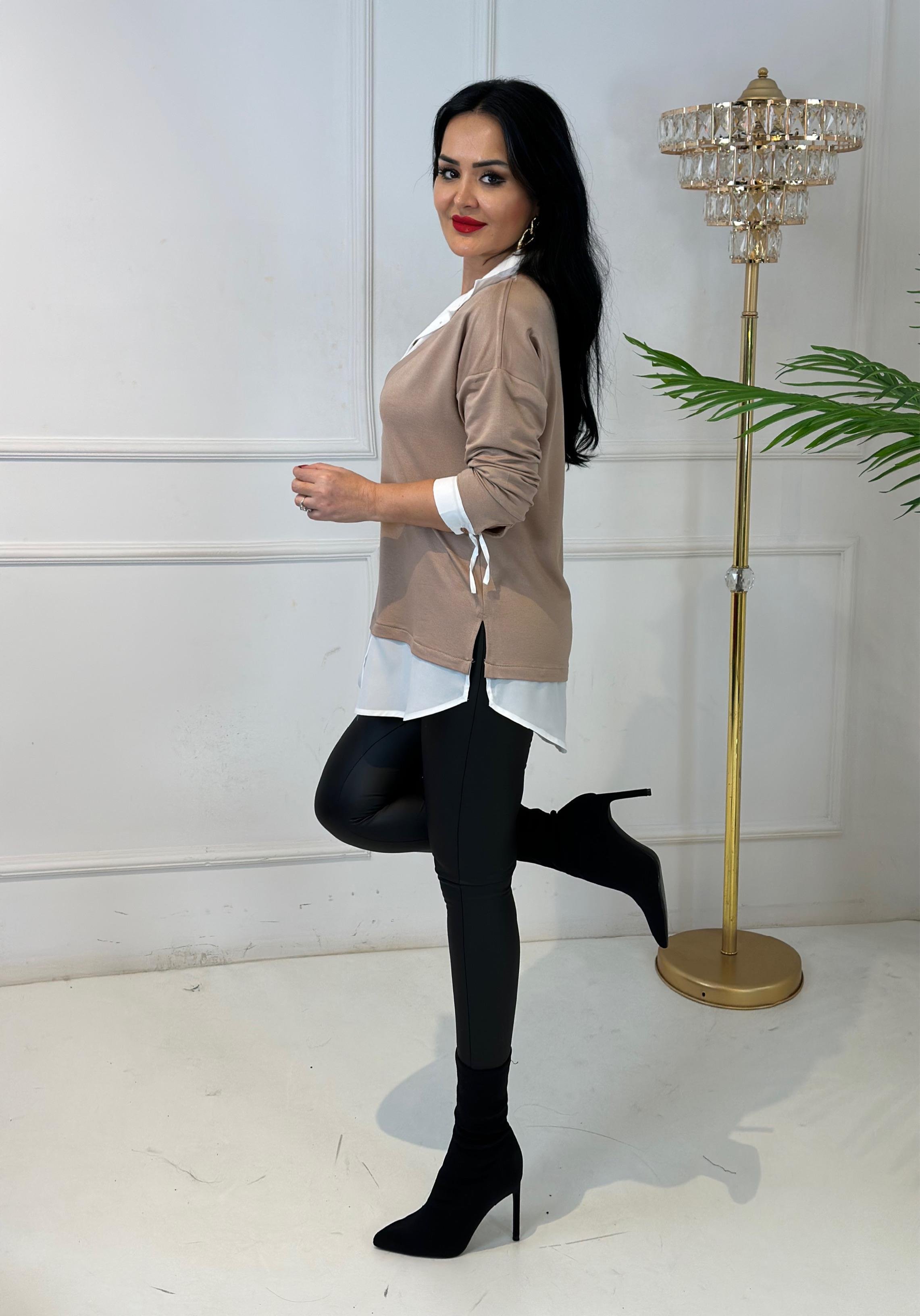 4003     Gömlek  yaka vizon tunikFVGFGFGD