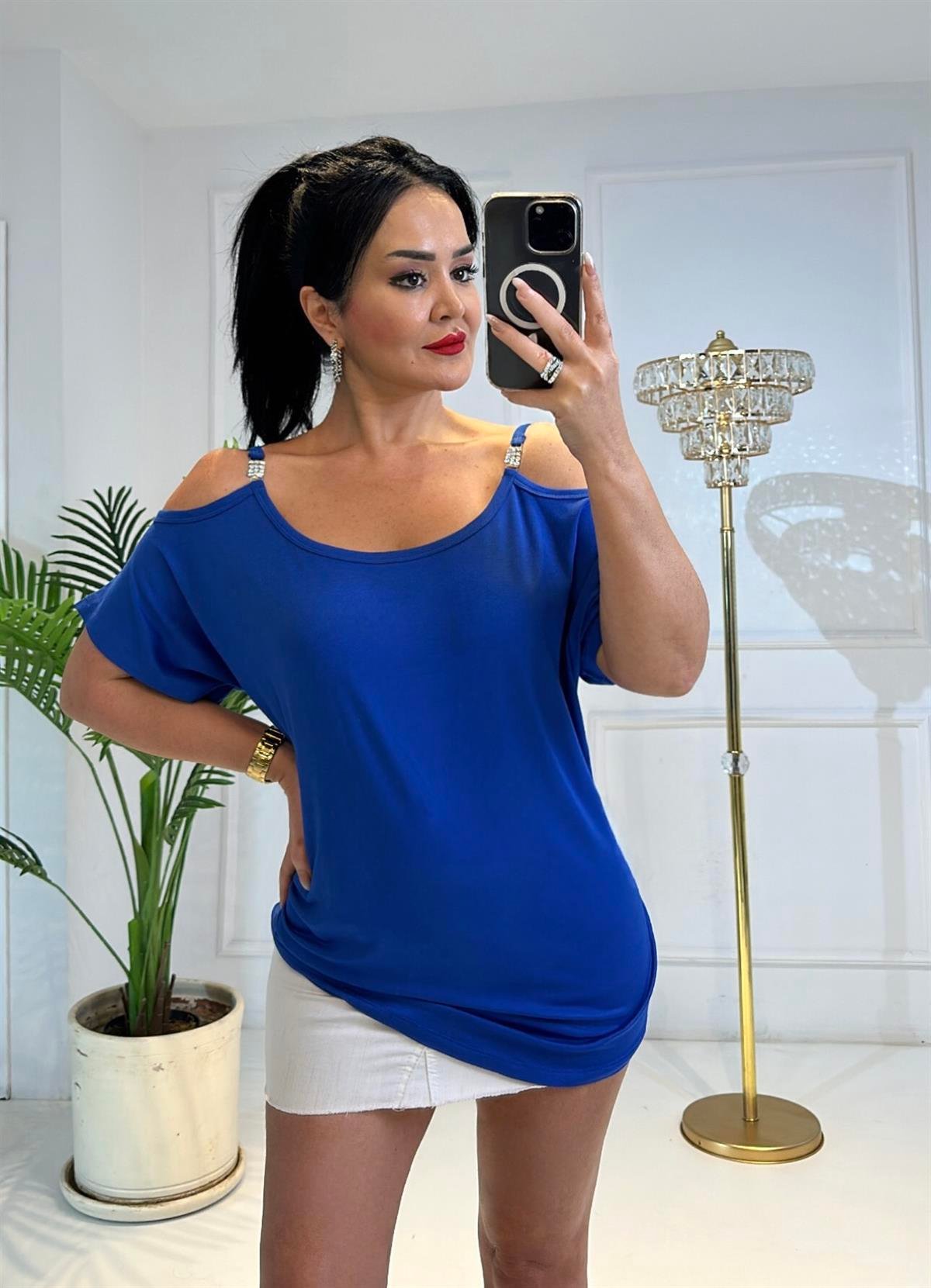 4138 Tokalı mavi bluzTFUF