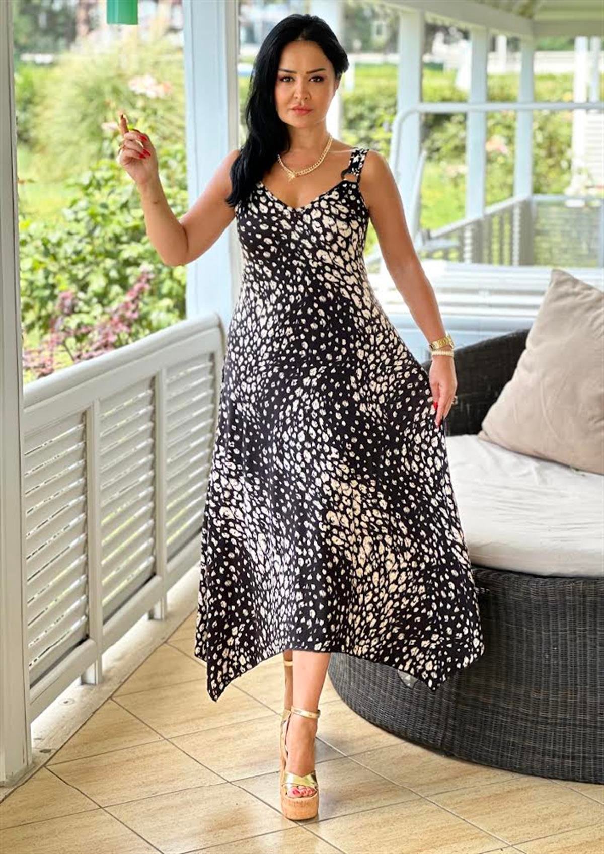 4168 Yazlık rahat kalıp  elbiseJRHURFT7RFTGFUY