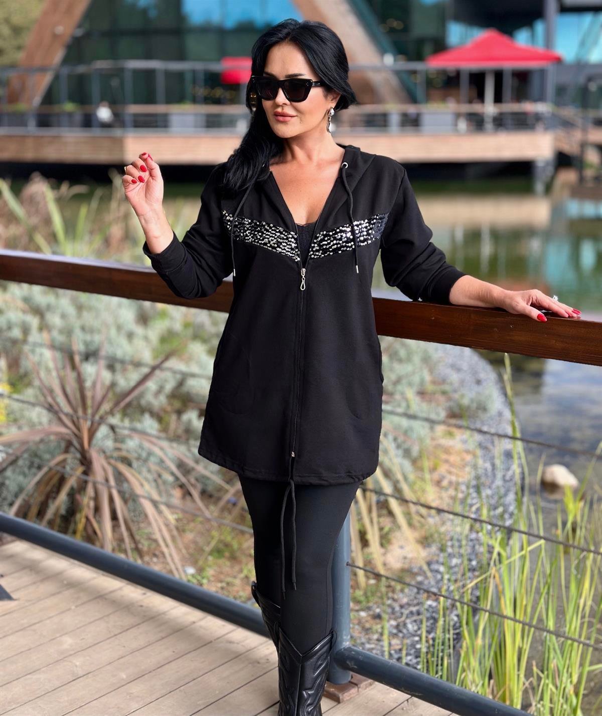 4310  Fermuarlı siyah  hırkasnsdjd