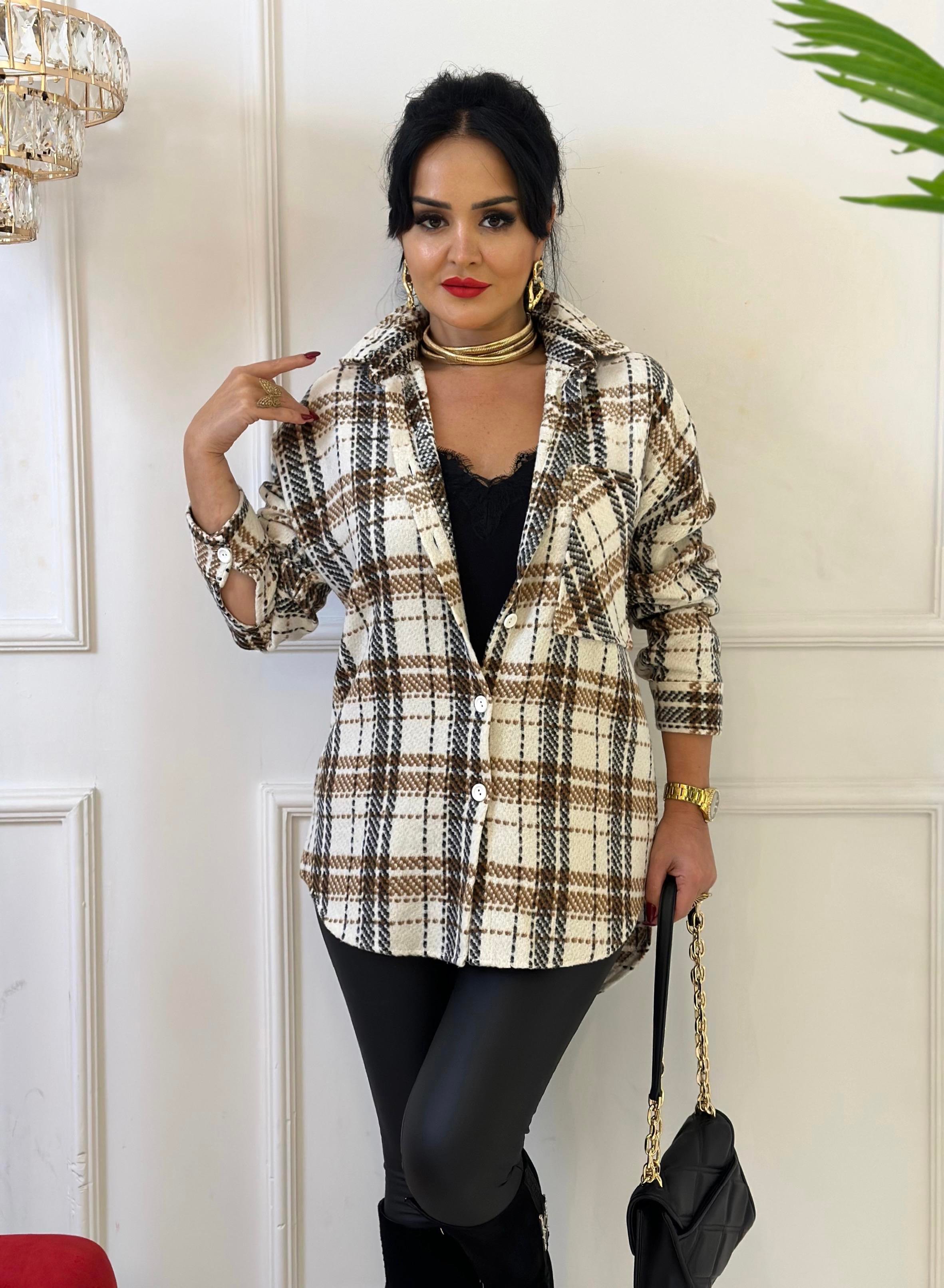 4335 Kaşe  ceket havasında gömleksnsdjd