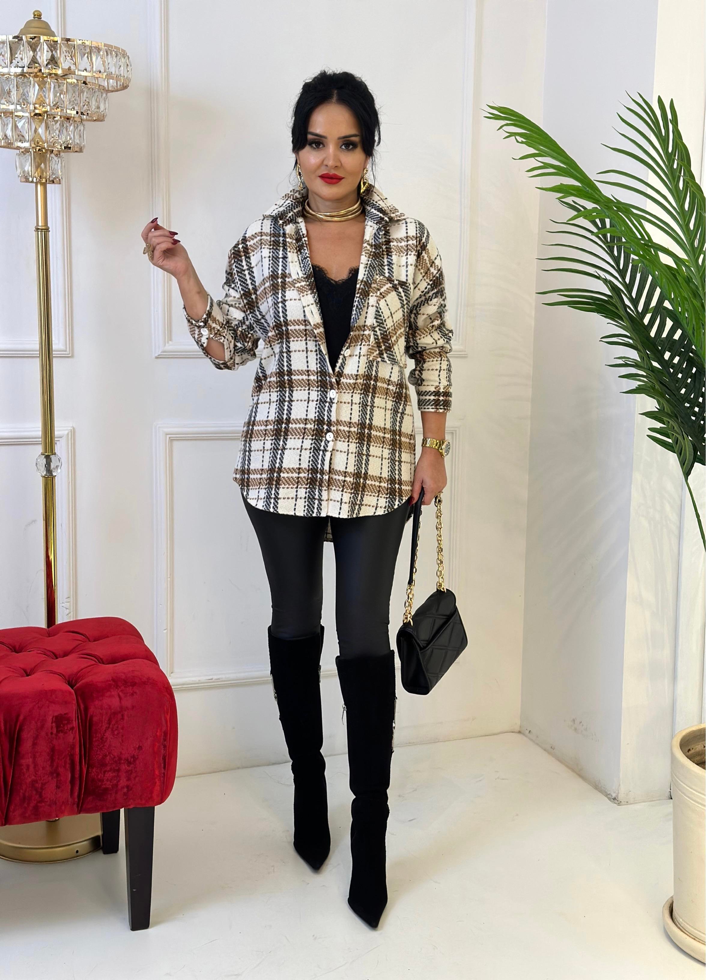 4335 Kaşe  ceket havasında gömleksnsdjd