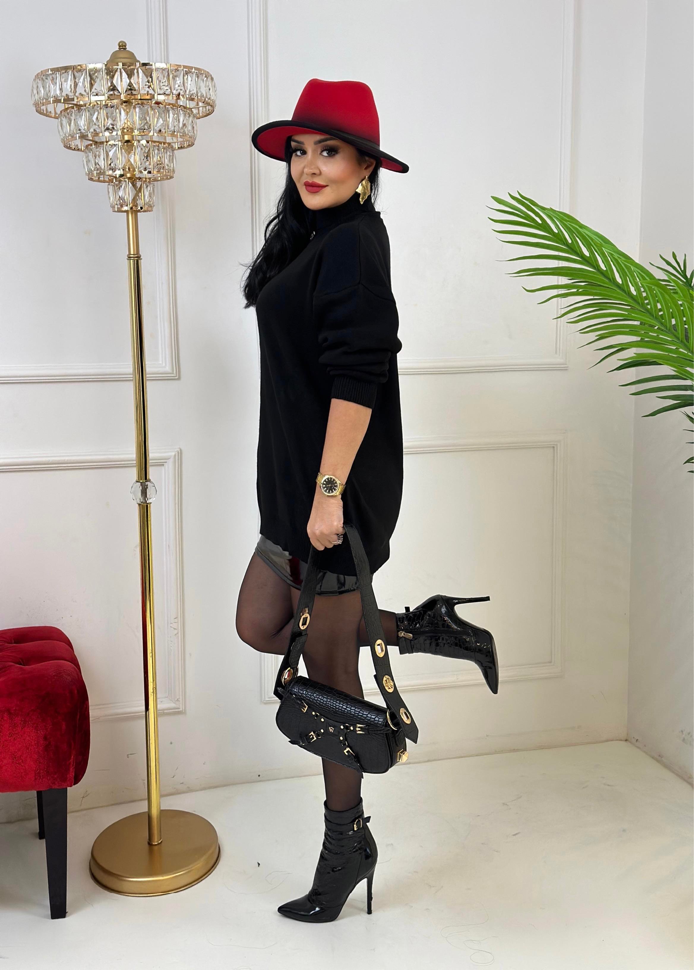 4345 Siyah balıkçı triko  tunikKemdmsmdm