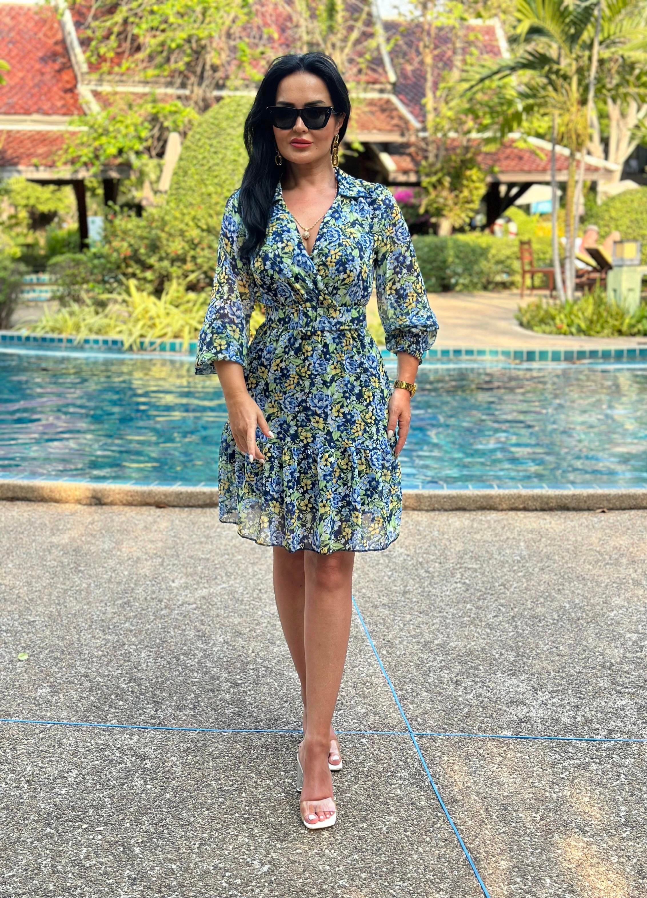 4448  Şifon  elbisedef45ty54y5