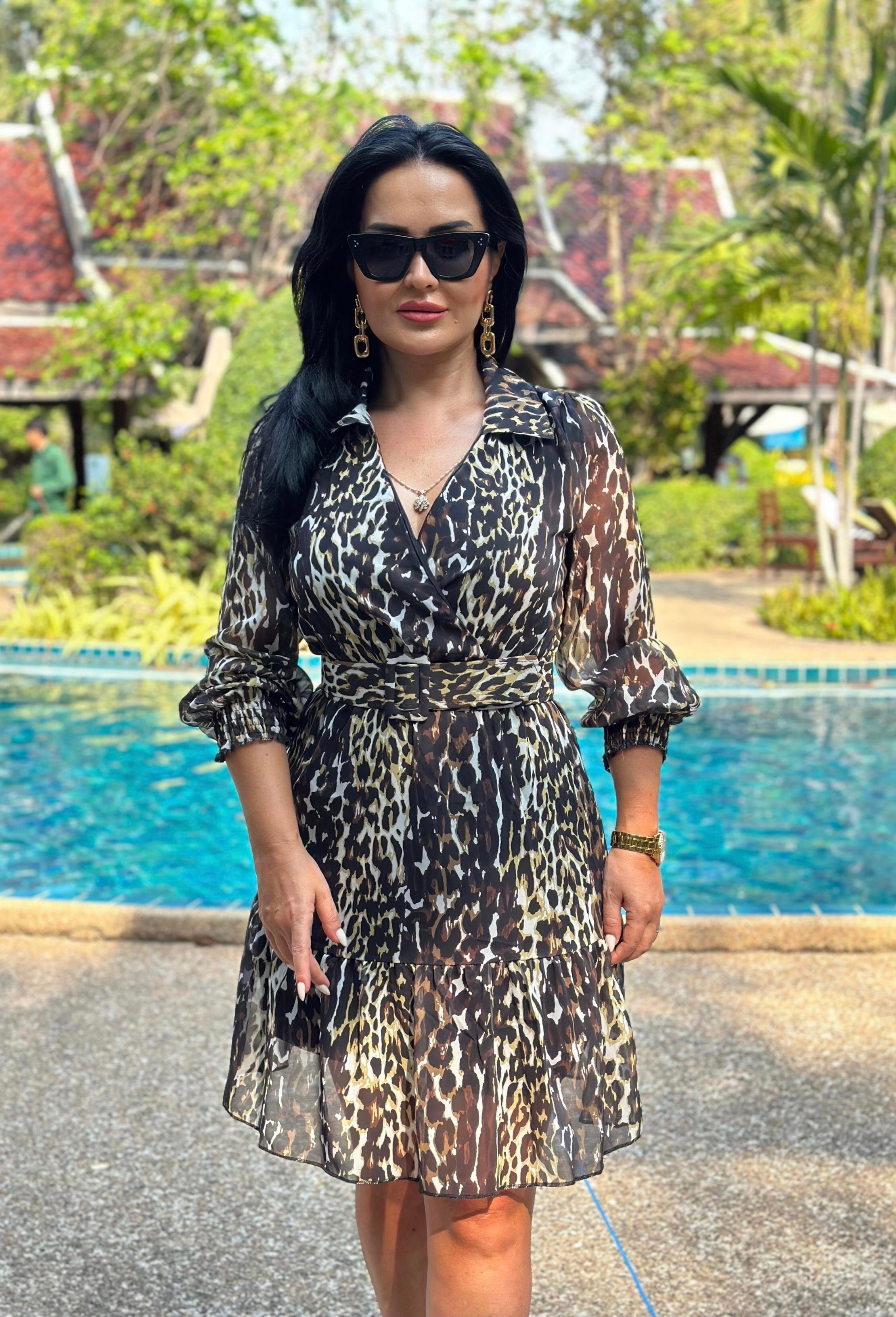 4448 Şifon  mini elbisedef45ty54y5