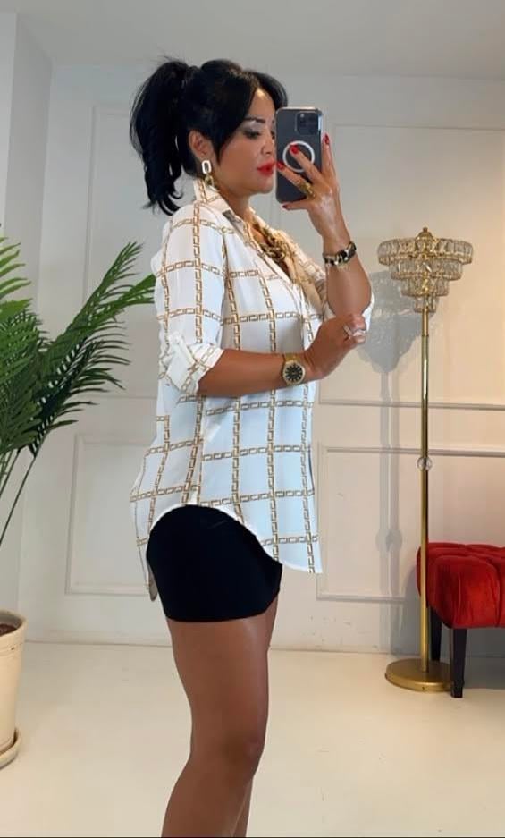 4455 Gold zincir desenli dokuma viskon gömlekdef45ty54y5