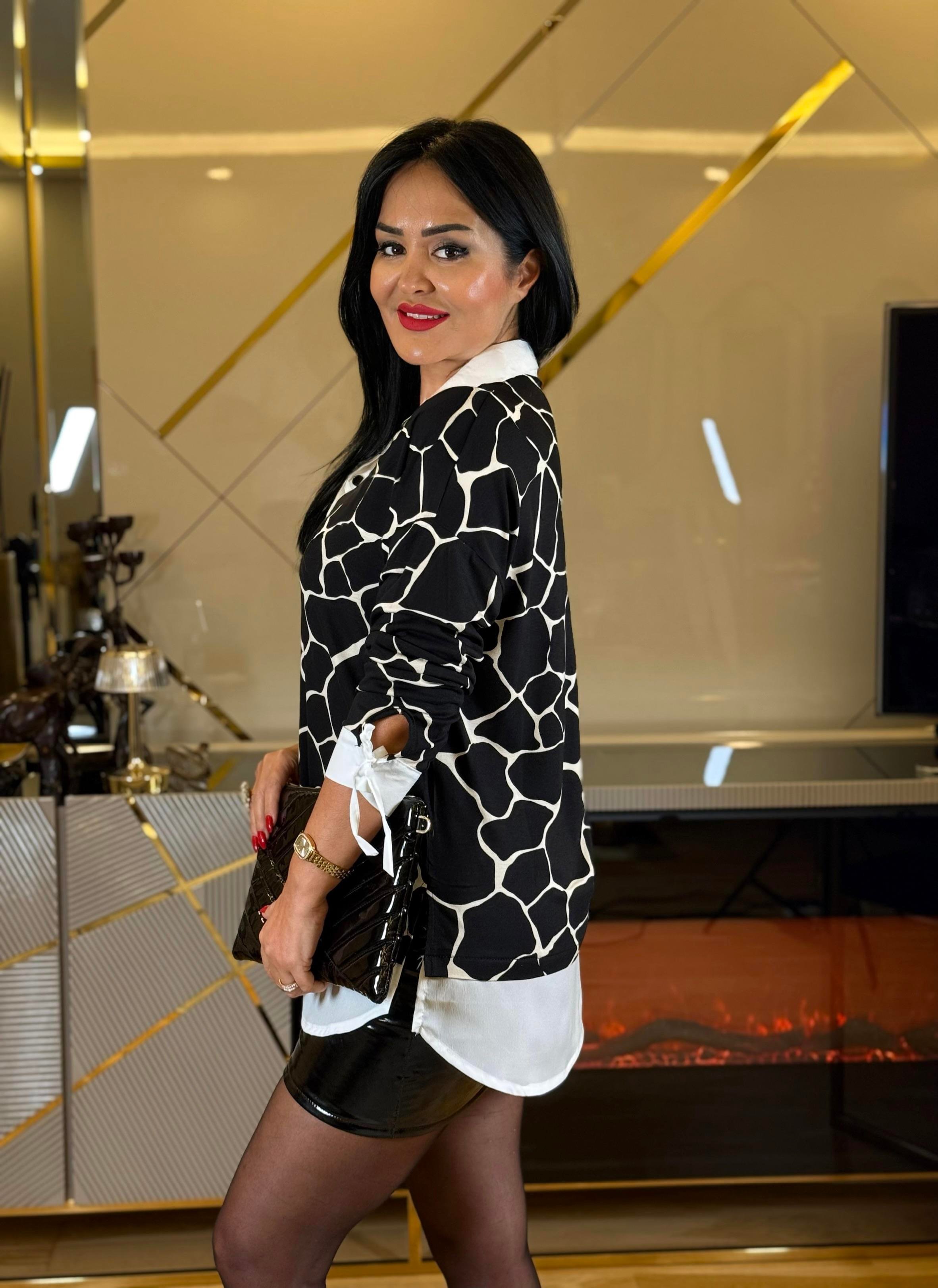 4574 Gömlek   yaka  şekilli tunik4574