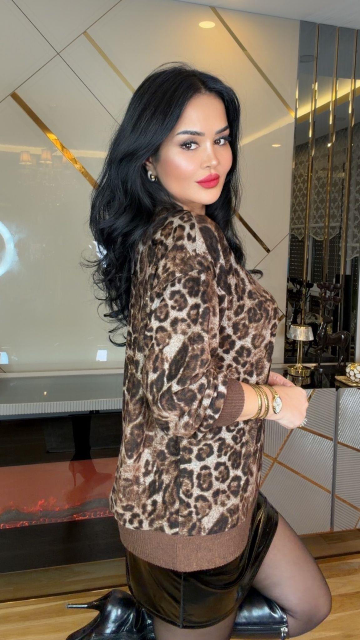 4675 Yumoş Leopar   Sweatshirt4675