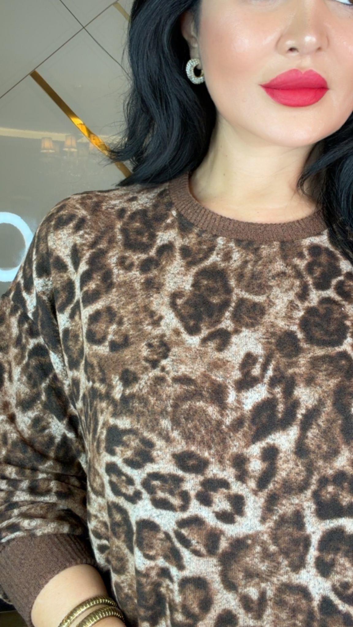4675 Yumoş Leopar   Sweatshirt4675
