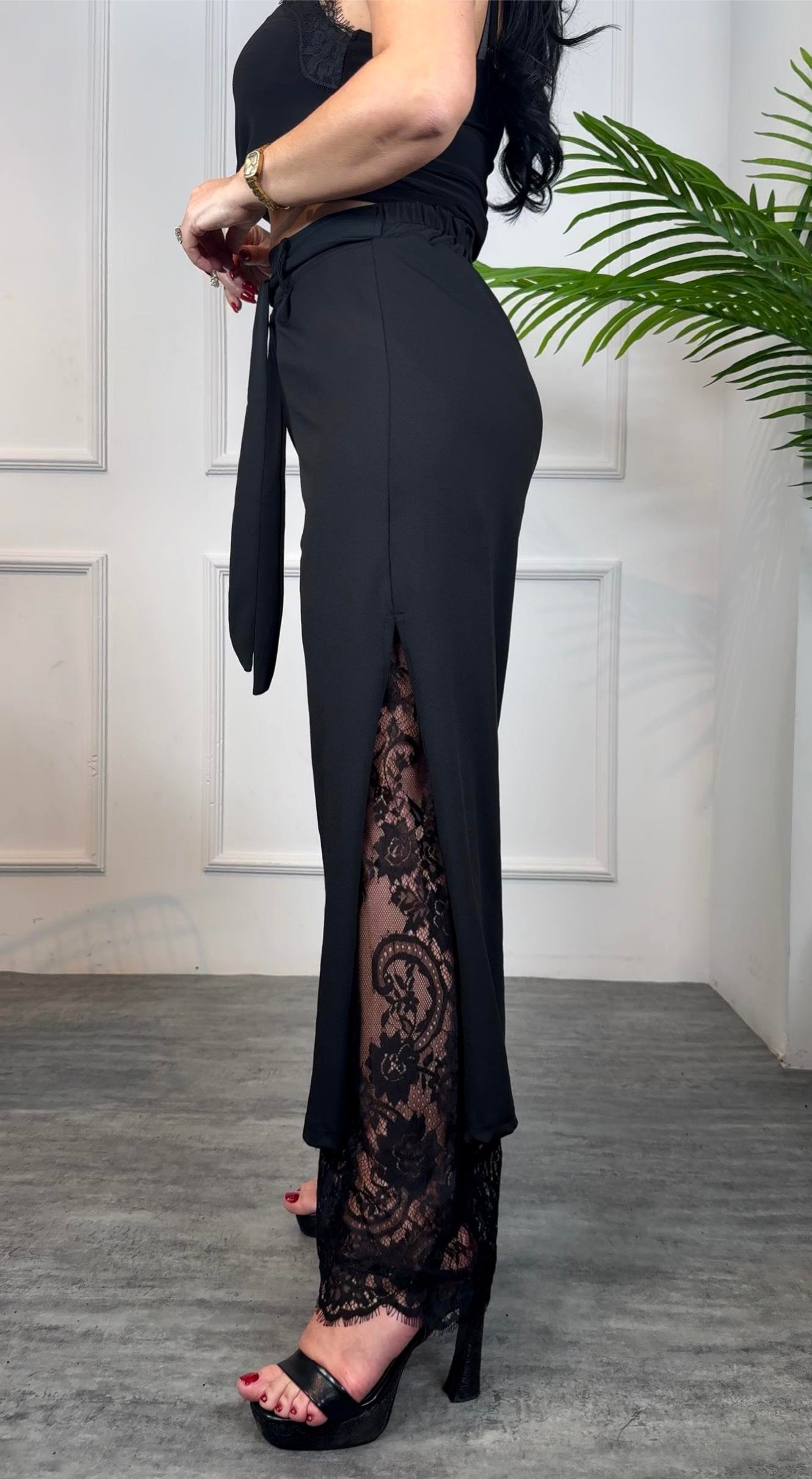 4707 Dantel Detaylı Vesper Pantolon4707