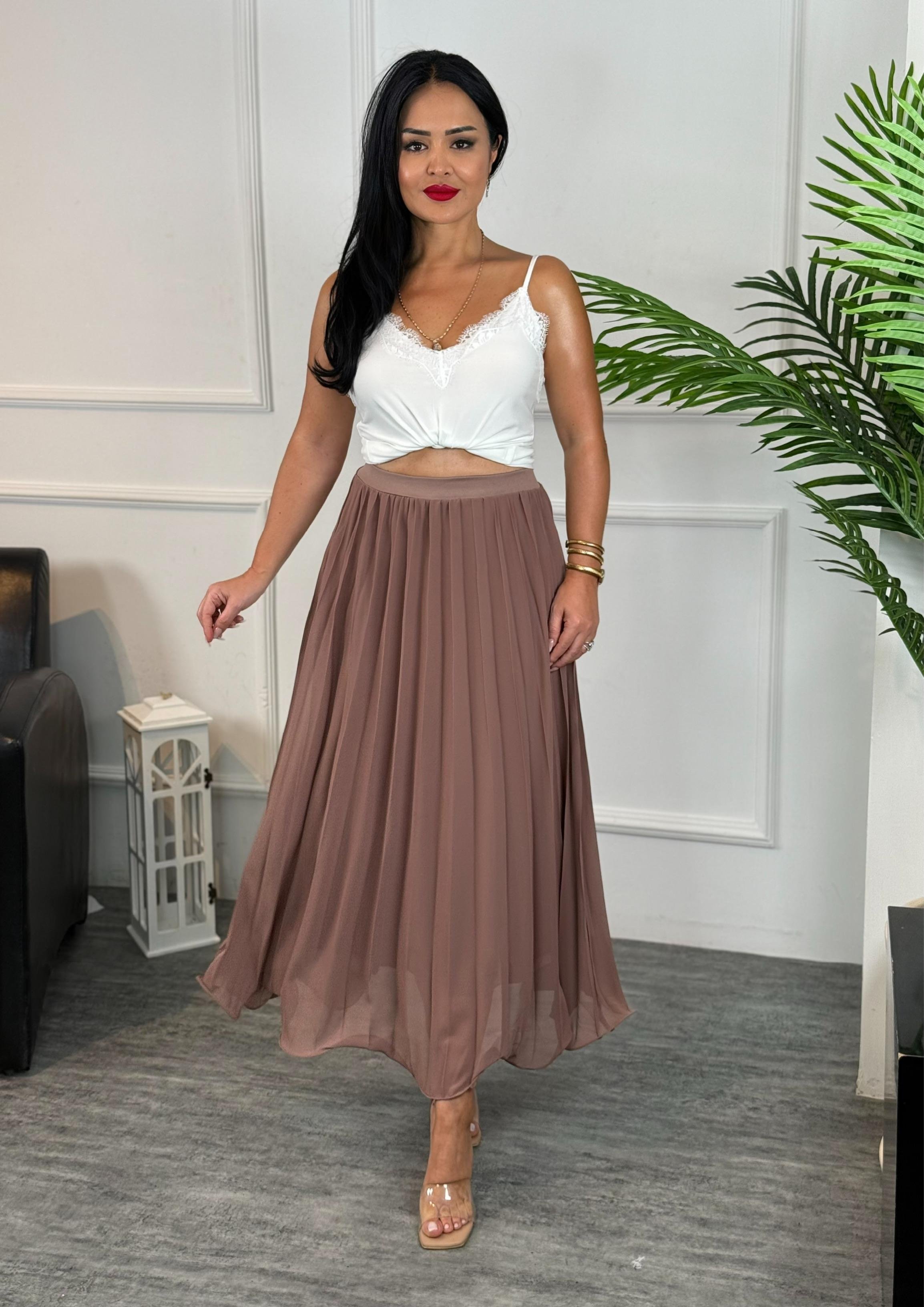 4736 Liya vizon şifon etek4736