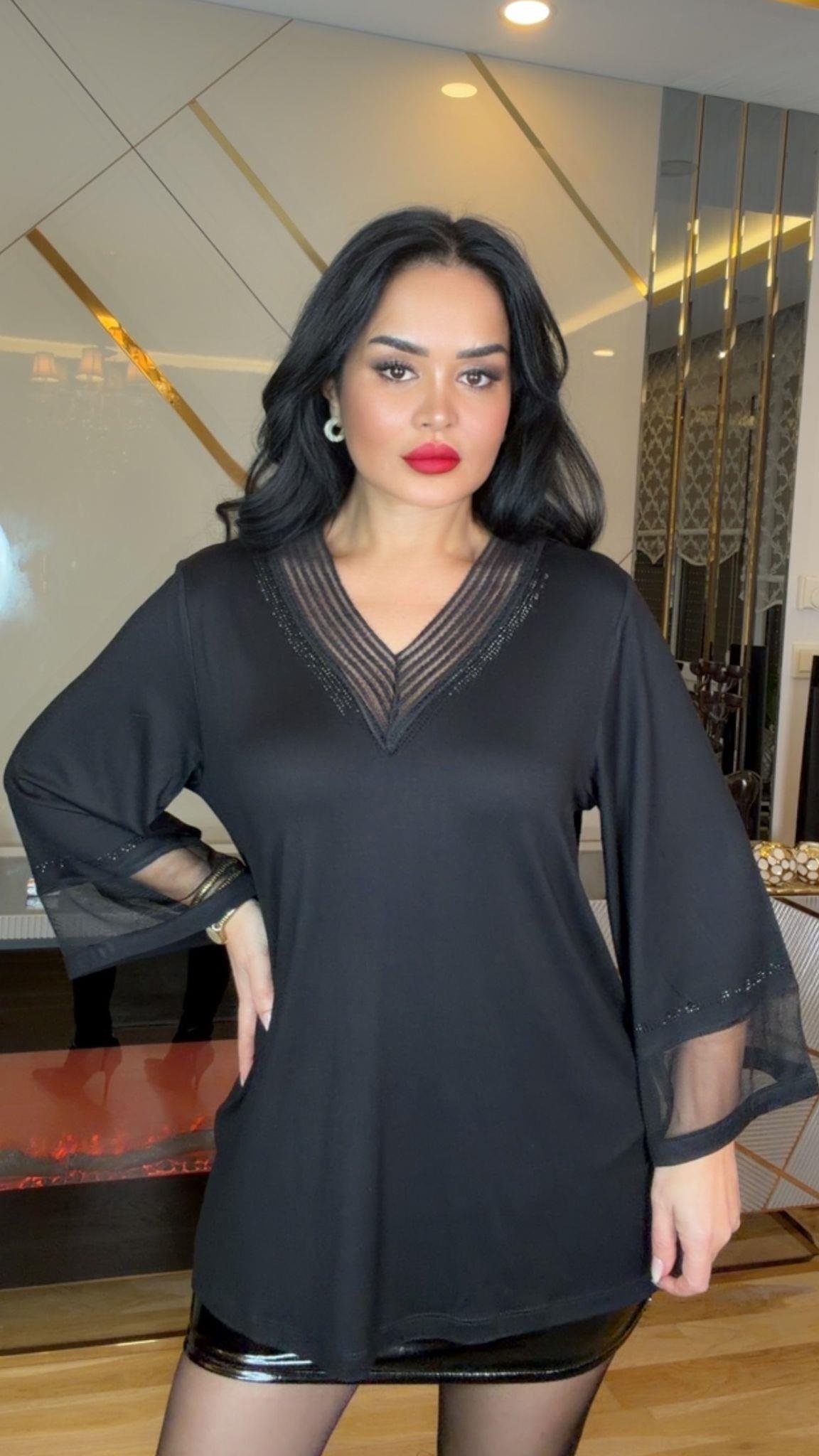 4741 Tylor  Yaka Detaylı Bluz4741