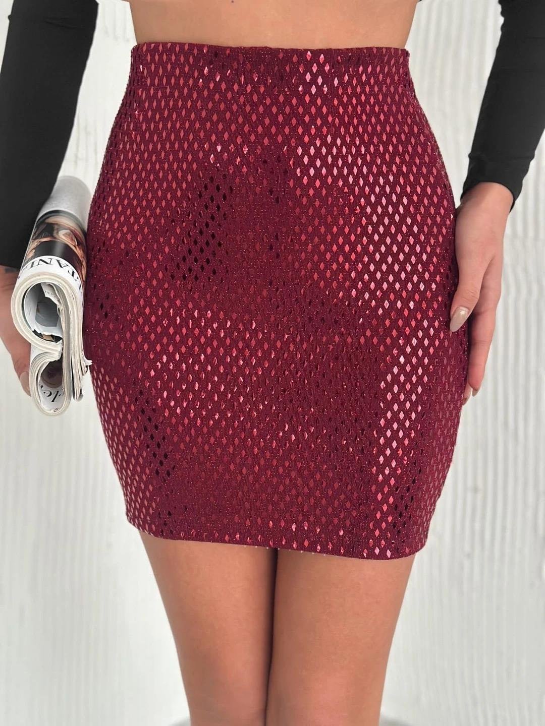 4777 Pullu Mini Roma Etek4777