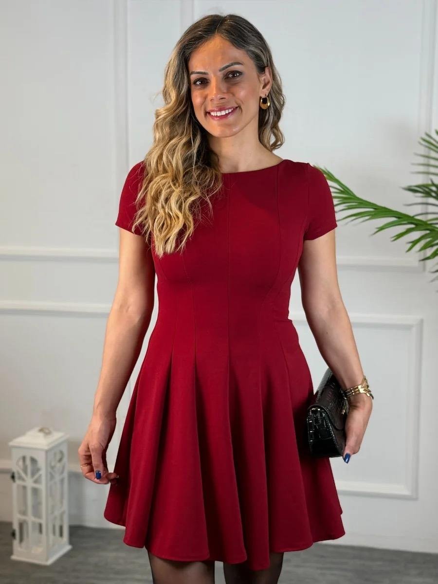 4792 Eteği Volanlı  İspanyol Elbise4792